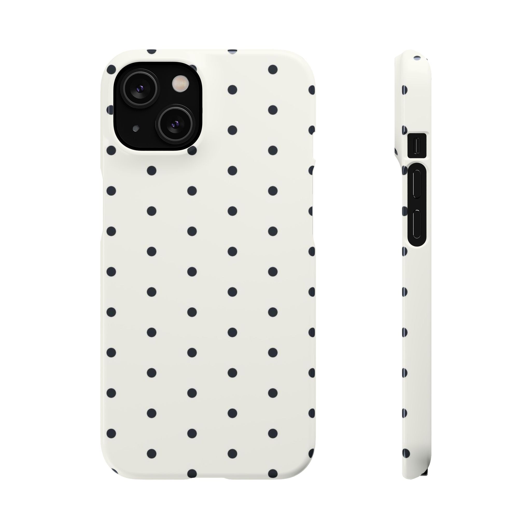 Polka Dot Phone Case - Black/White