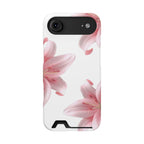 Pink Lily Phone Case with Card Holder
