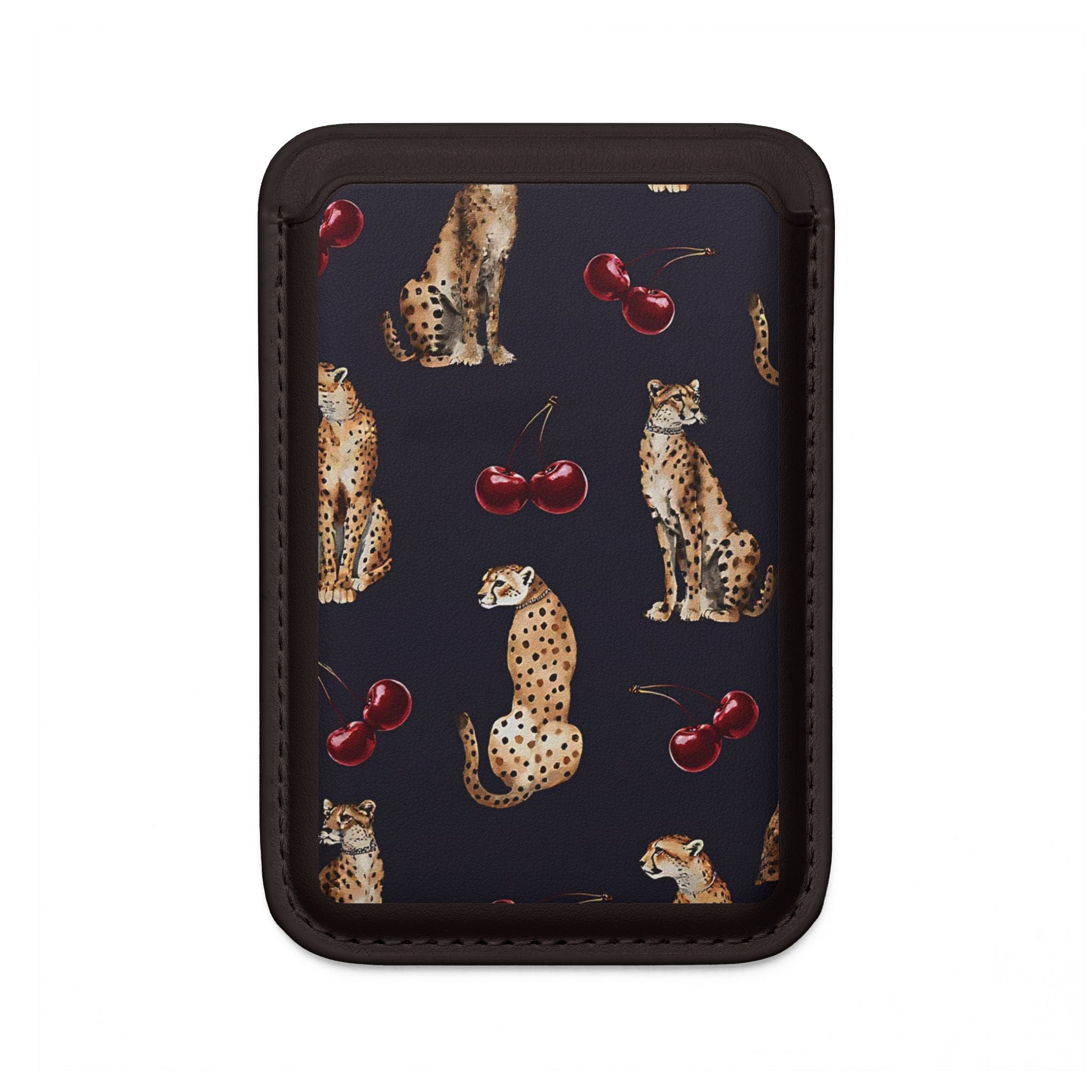 Cherry Leopard Magsafe Wallet