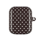 Polka Dot AirPod Case - Brown/White