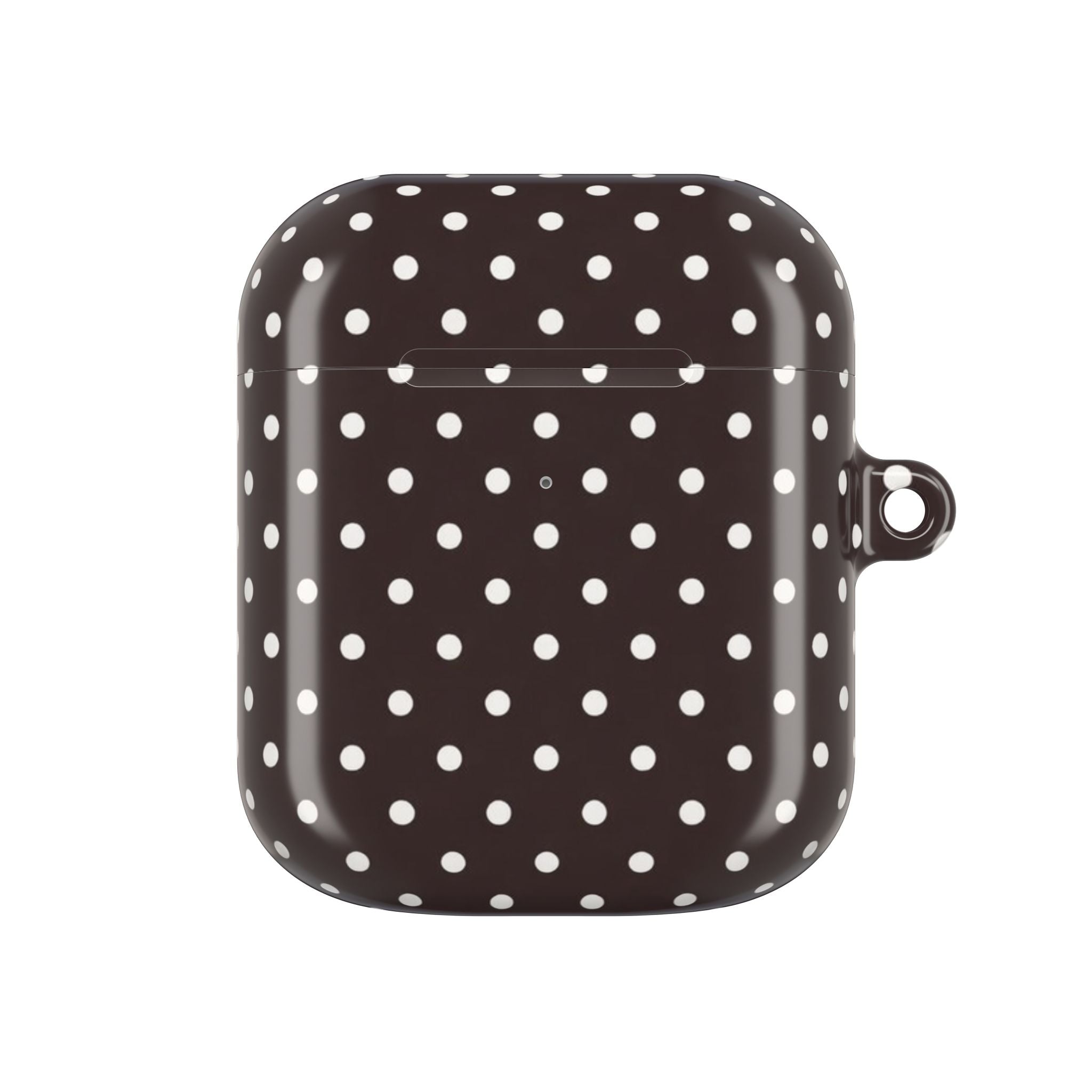 Polka Dot AirPod Case - Brown/White