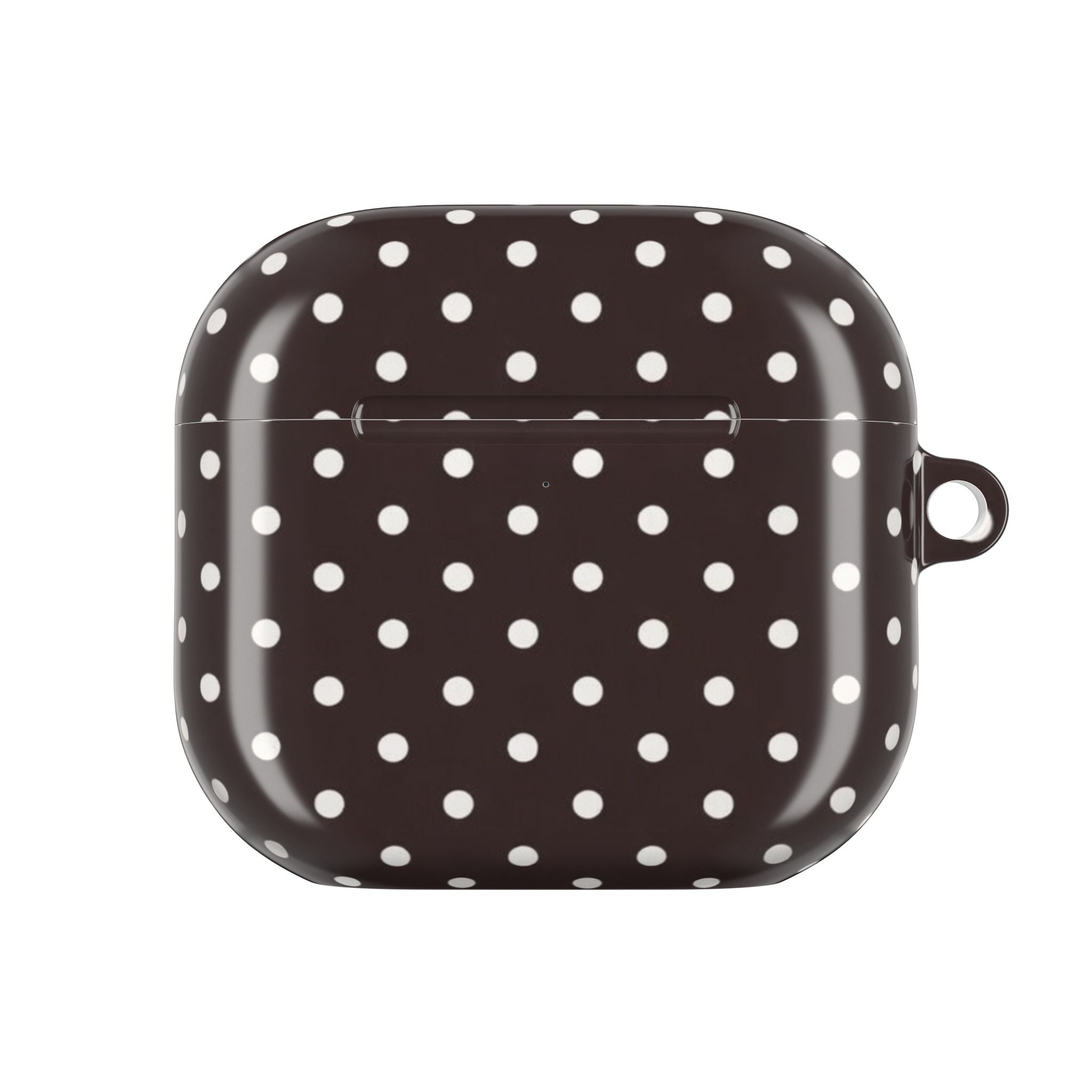 Polka Dot AirPod Case - Brown/White
