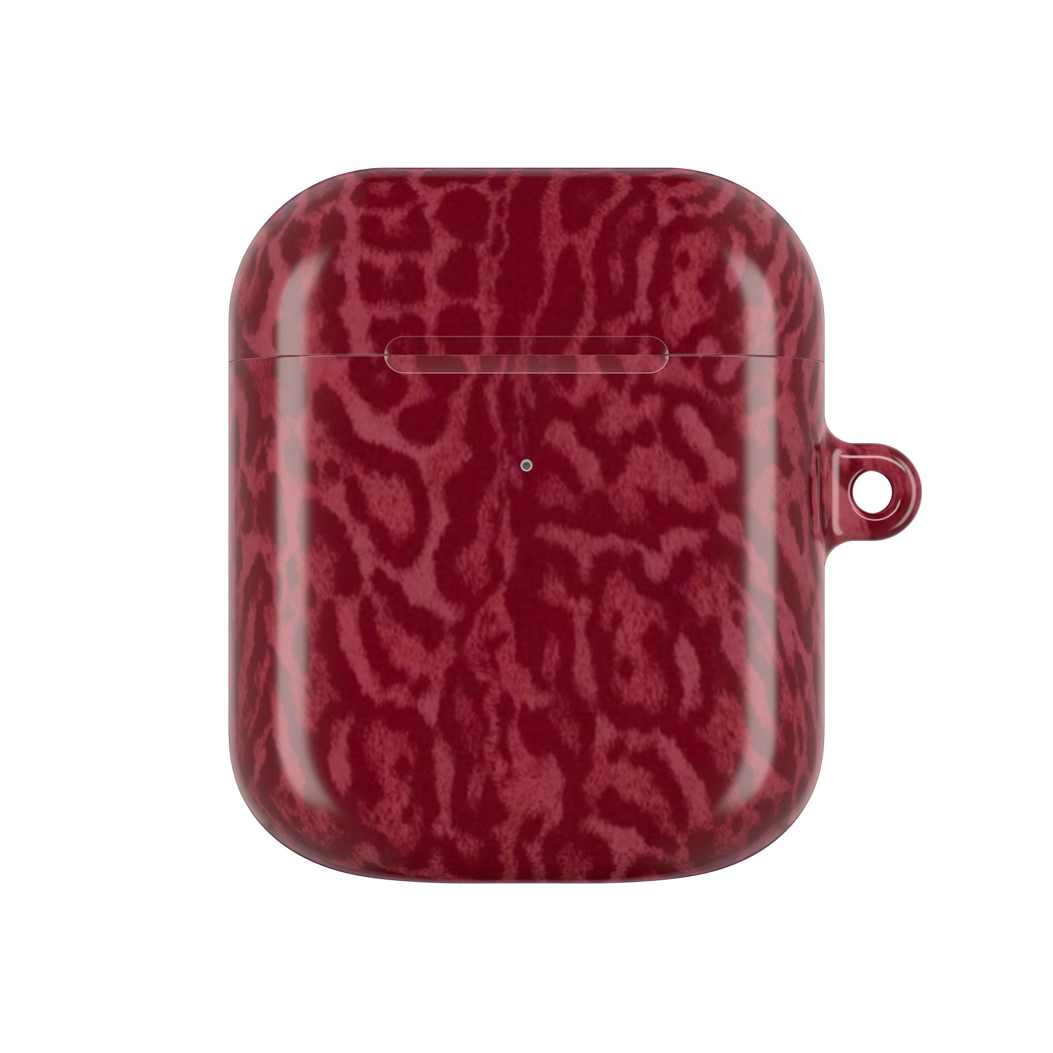Red Leopard Print Airpod Case