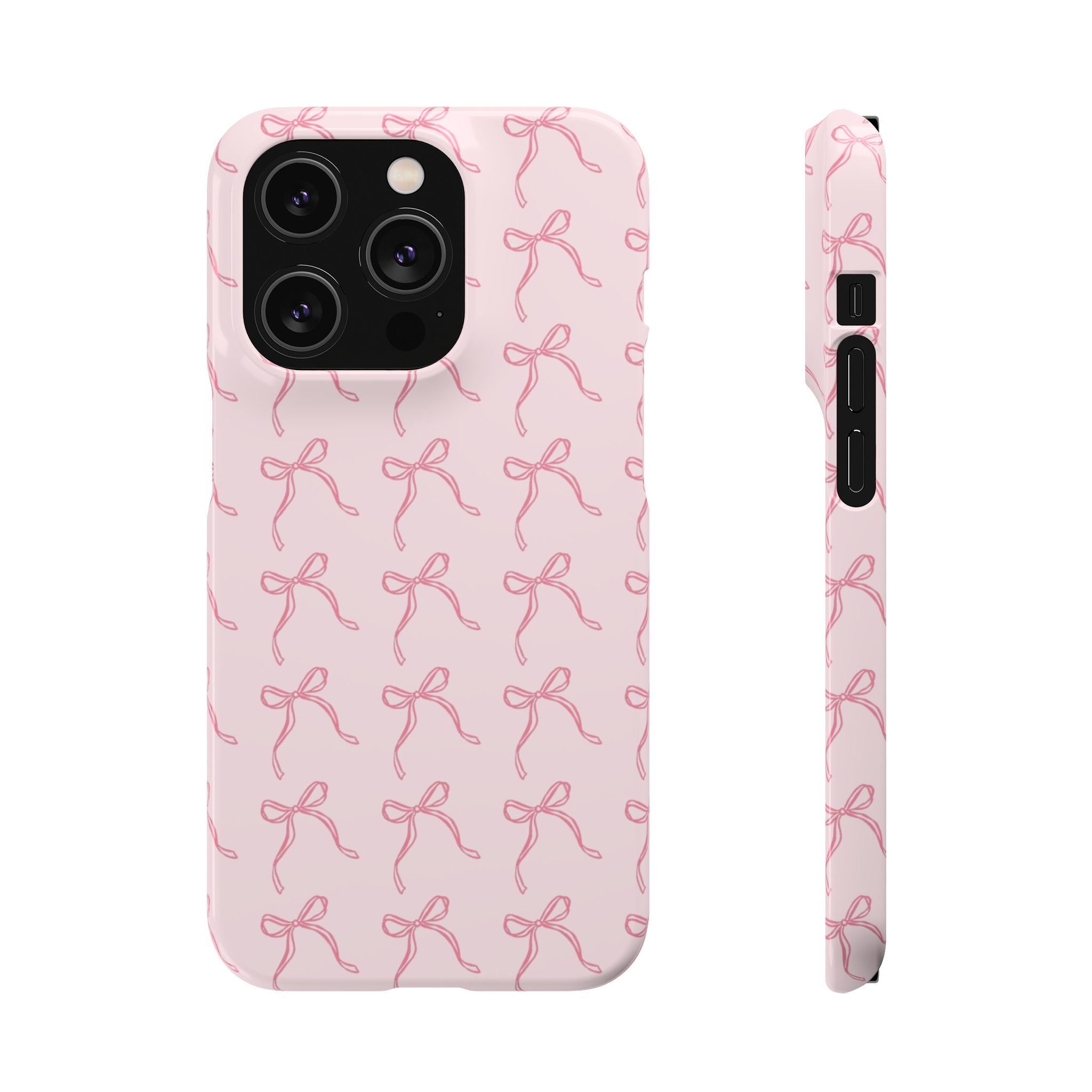 Pink Bow Pattern Phone Case