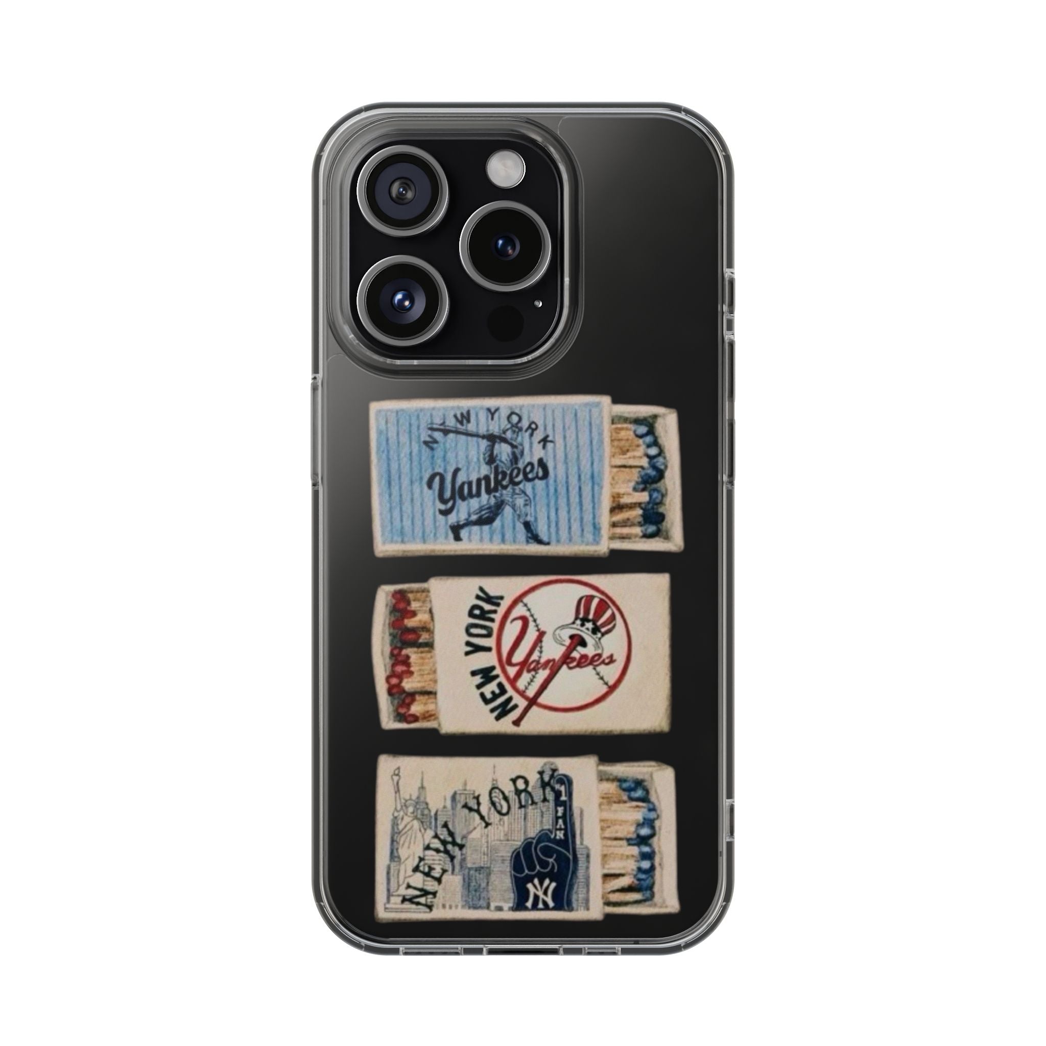 Vintage New York Yankees Patch Clear Phone Case