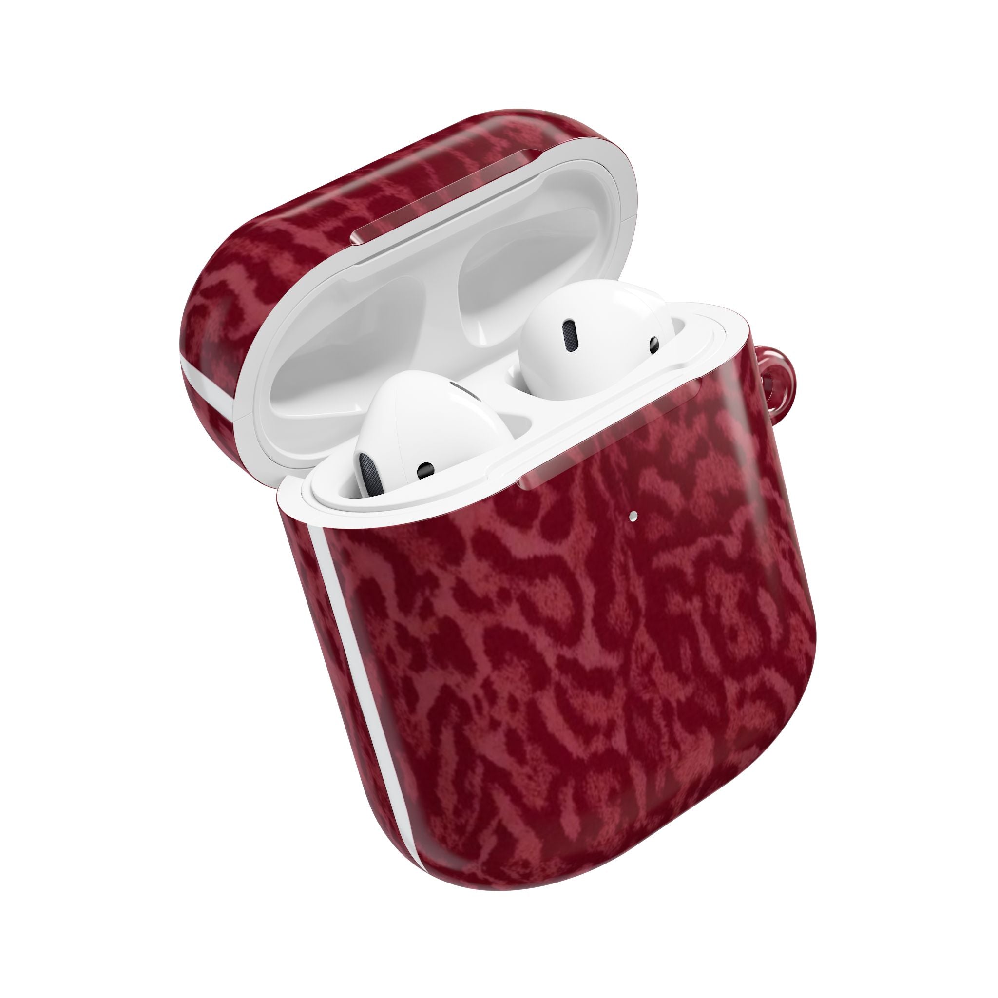 Red Leopard Print Airpod Case