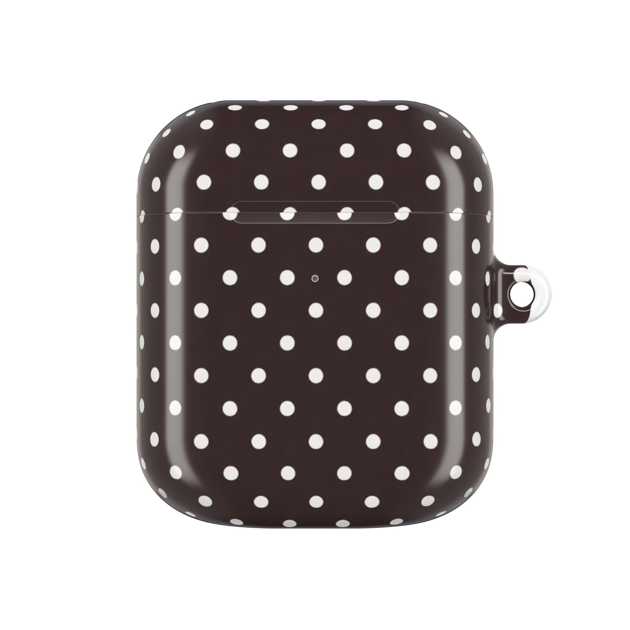 Polka Dot AirPod Case - Brown/White