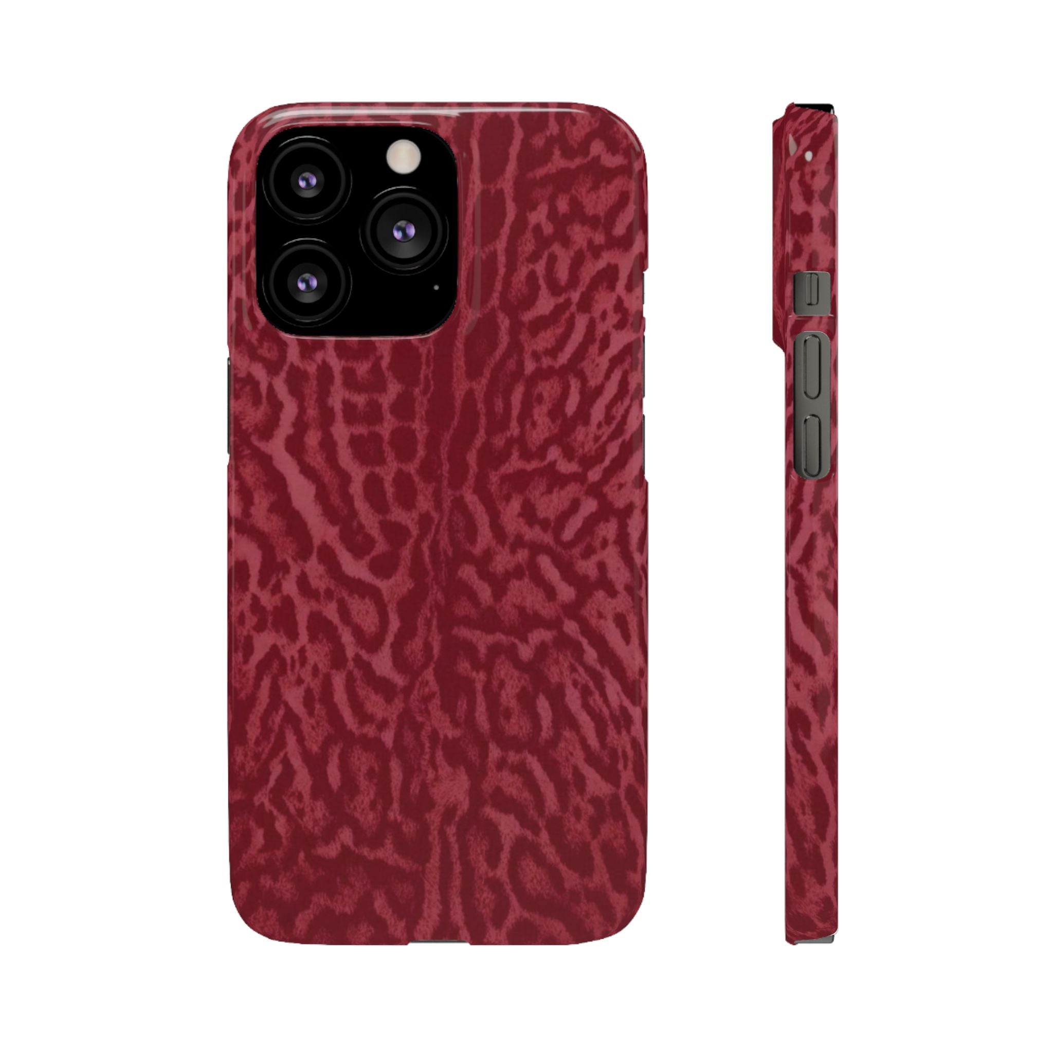 Red Leopard Print Phone Case