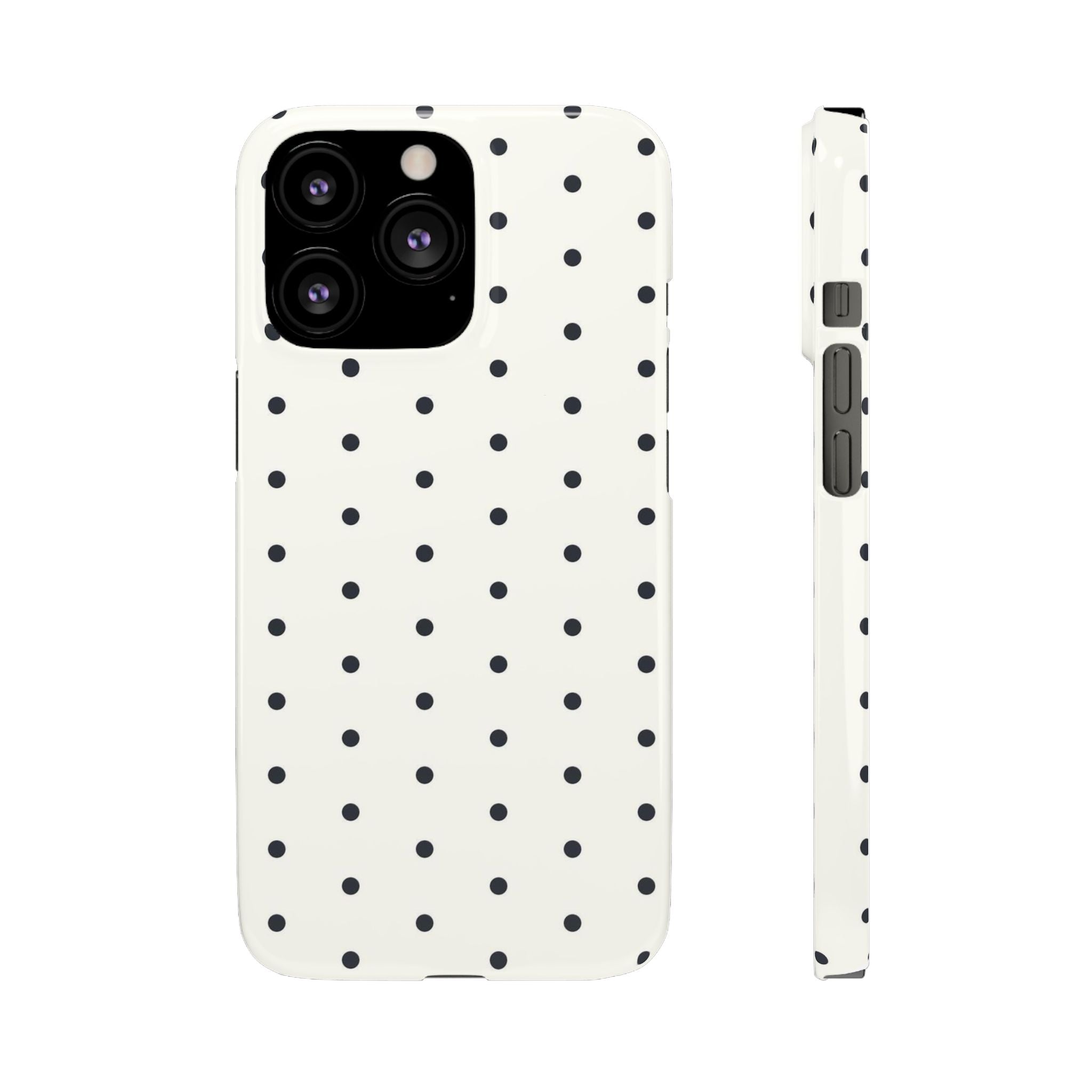 Polka Dot Phone Case - Black/White