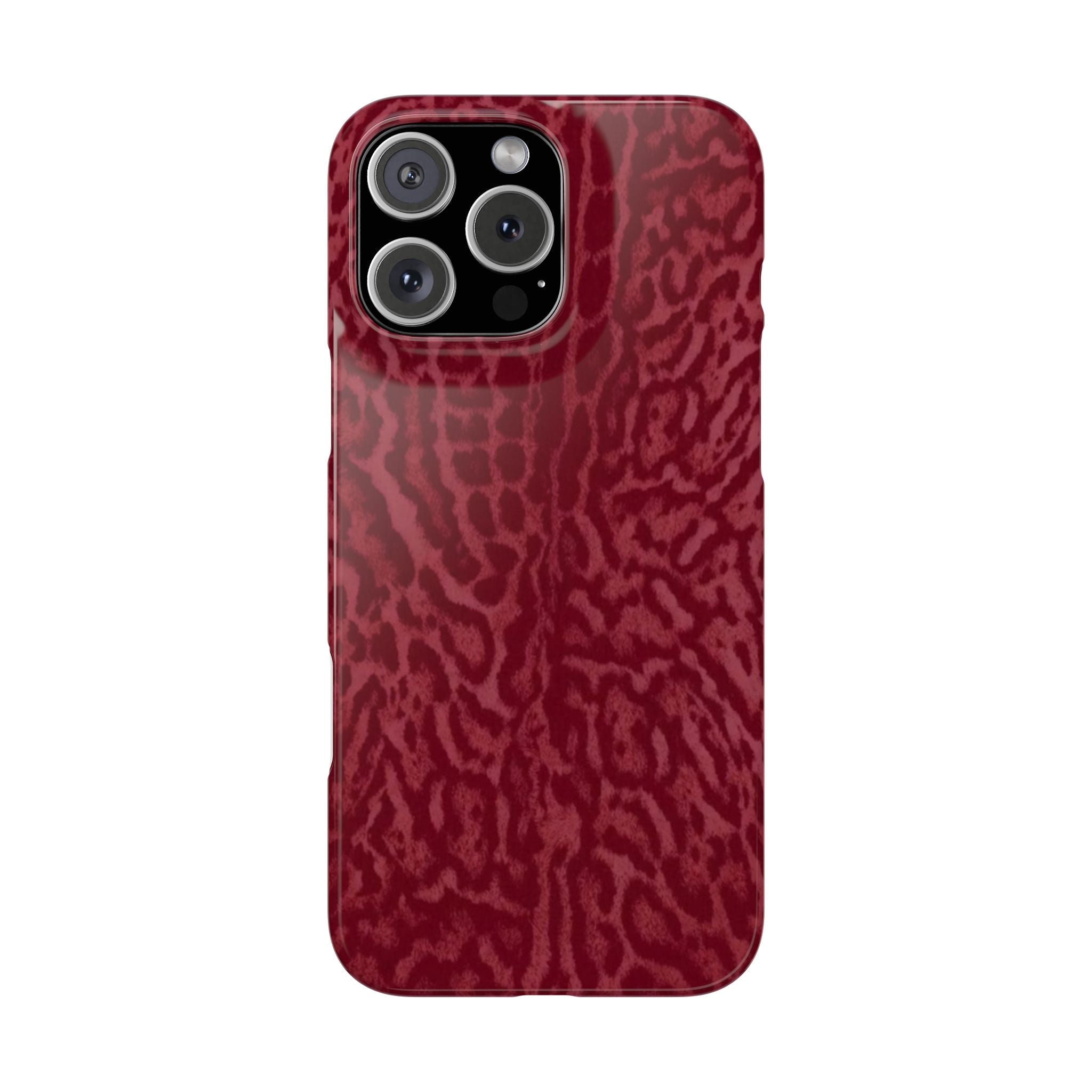 Red Leopard Print Phone Case