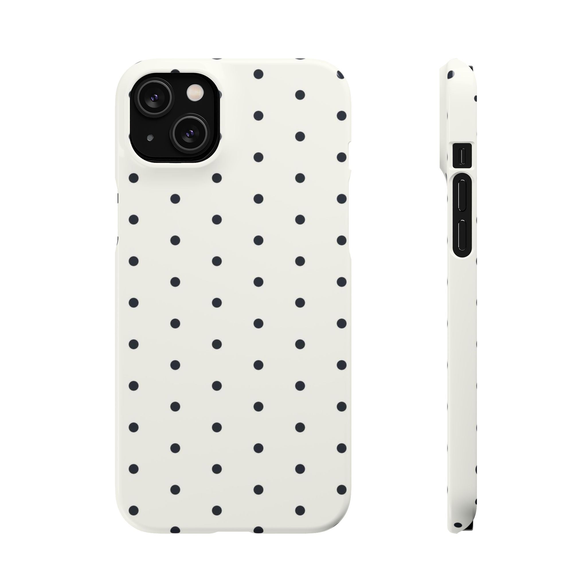 Polka Dot Phone Case - Black/White