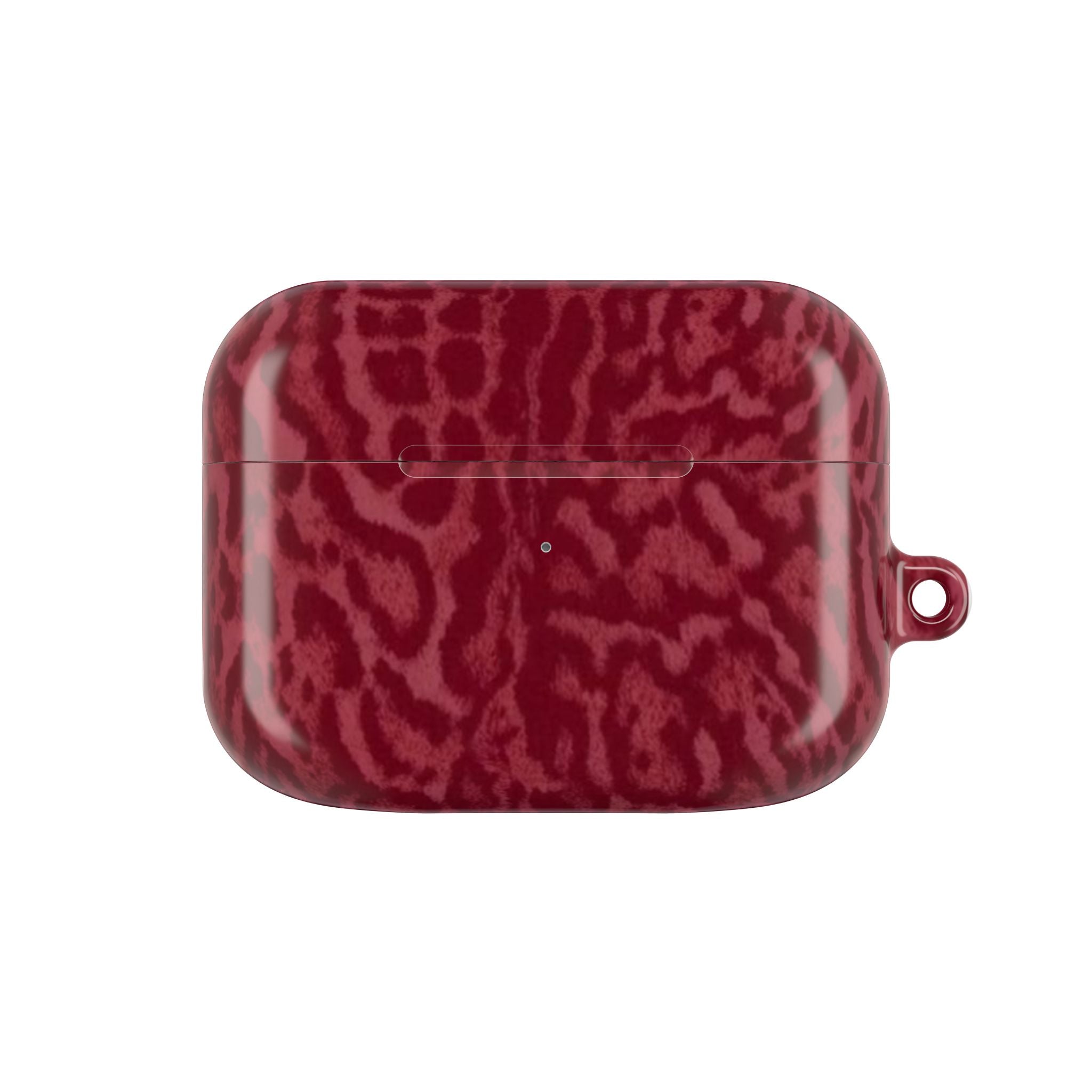 Red Leopard Print Airpod Case