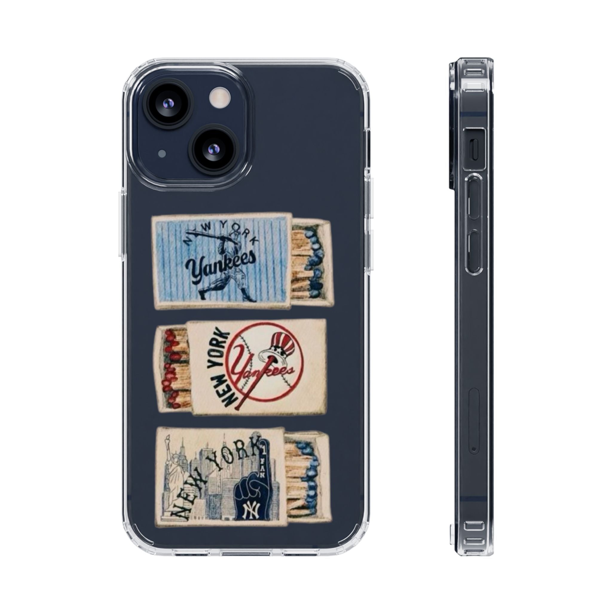 Vintage New York Yankees Patch Clear Phone Case