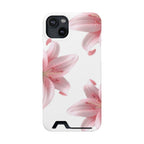 Pink Lily Phone Case with Card Holder