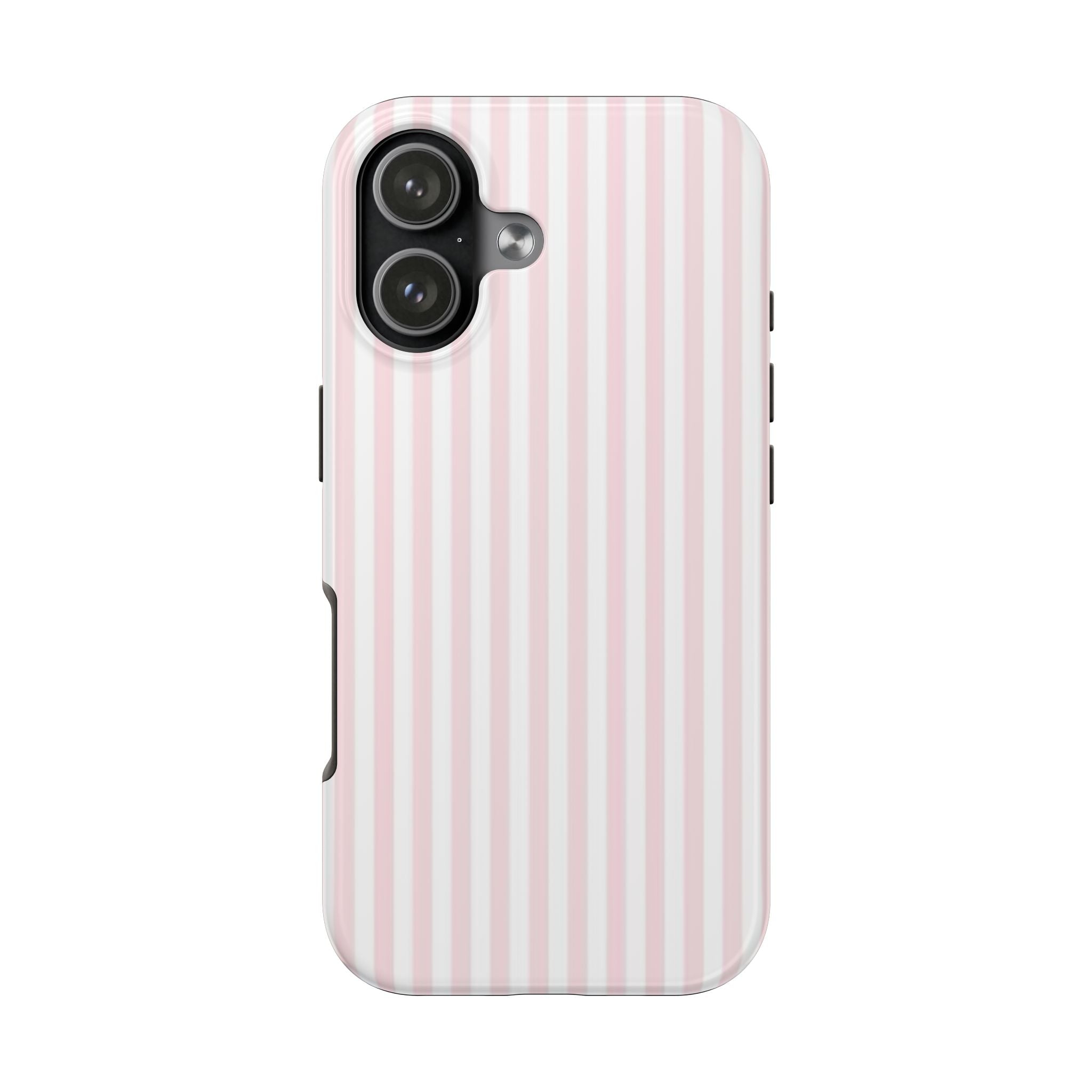 Pink/White Striped Phone Cases
