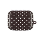 Polka Dot AirPod Case - Brown/White