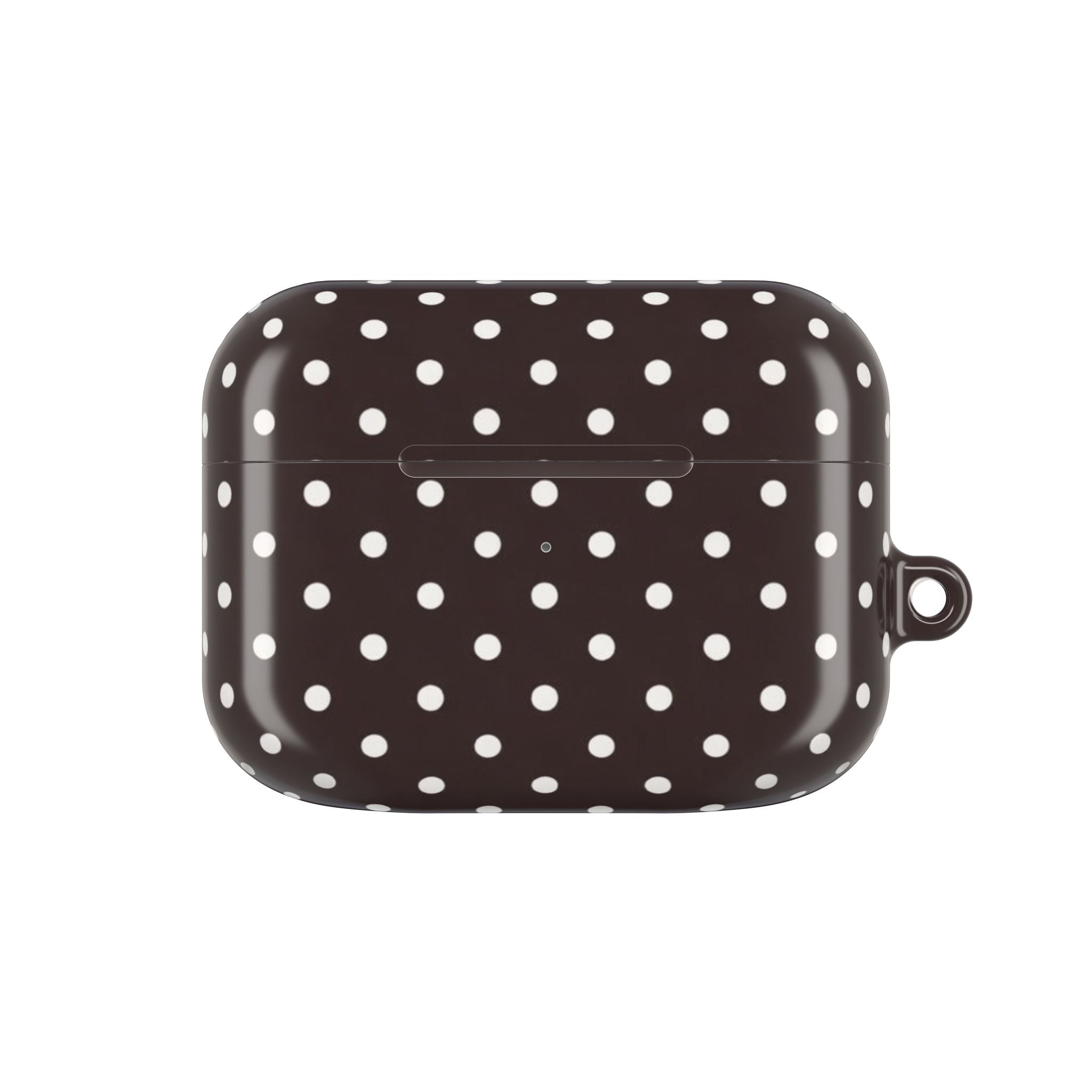 Polka Dot AirPod Case - Brown/White