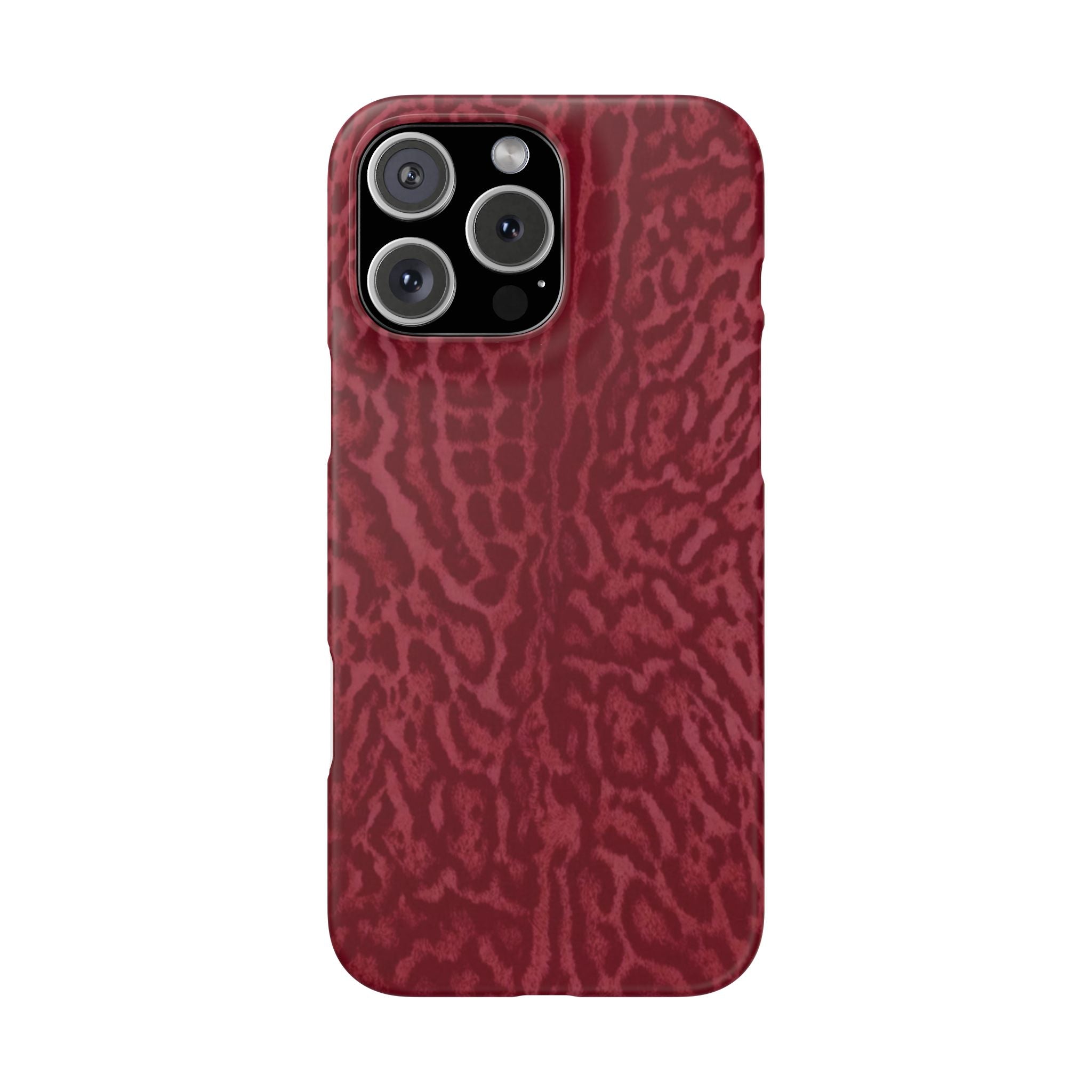 Red Leopard Print Phone Case