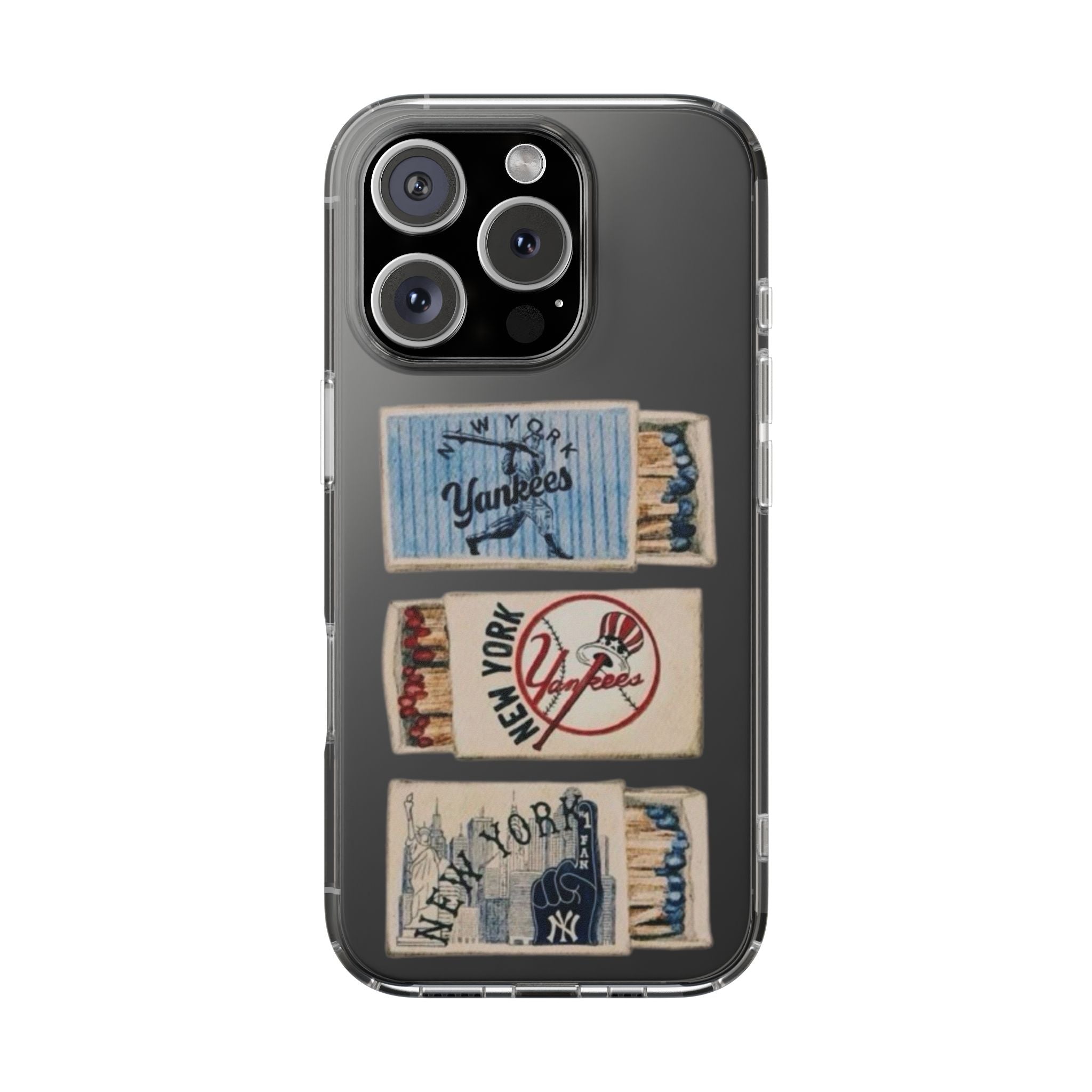 Vintage New York Yankees Patch Clear Phone Case