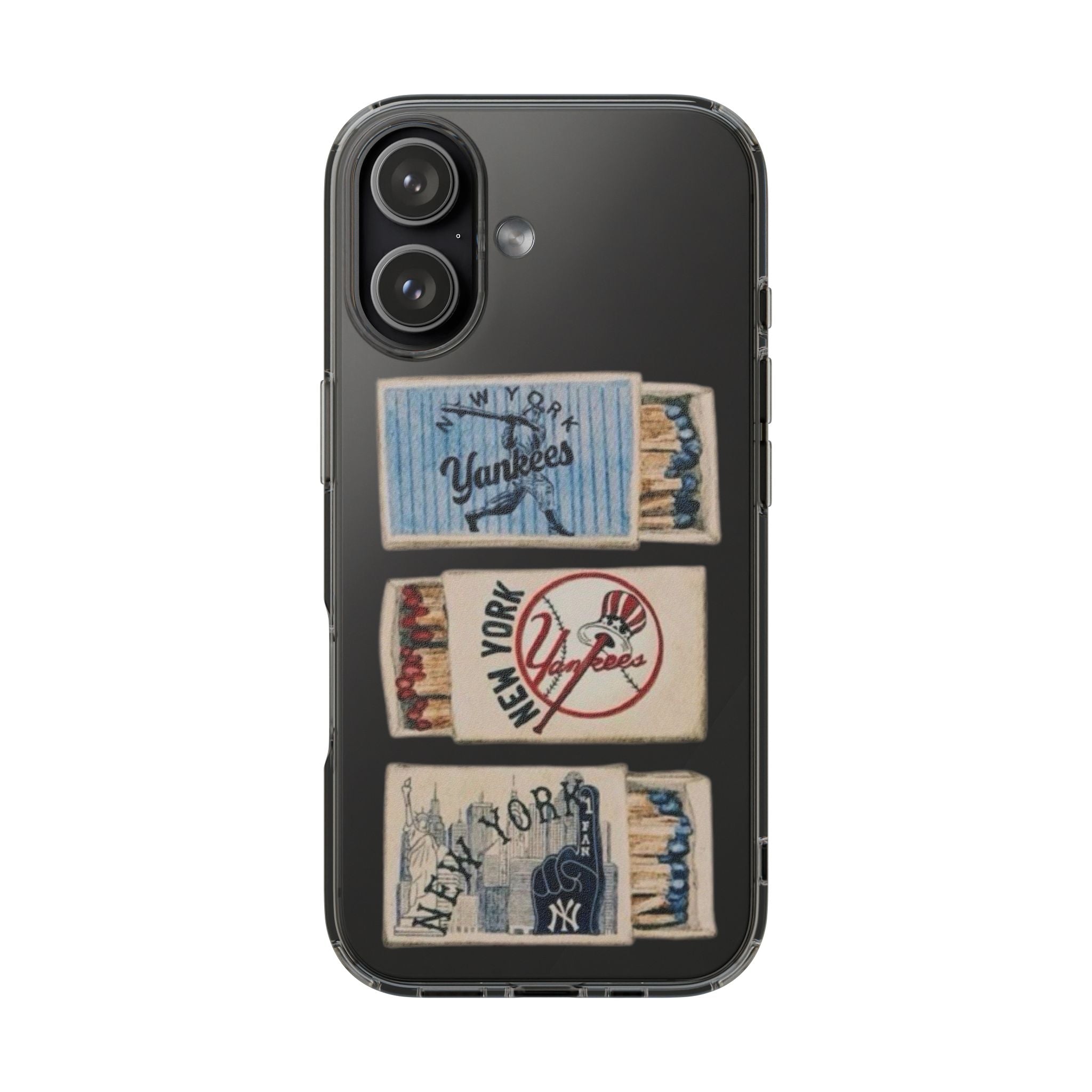 Vintage New York Yankees Patch Clear Phone Case