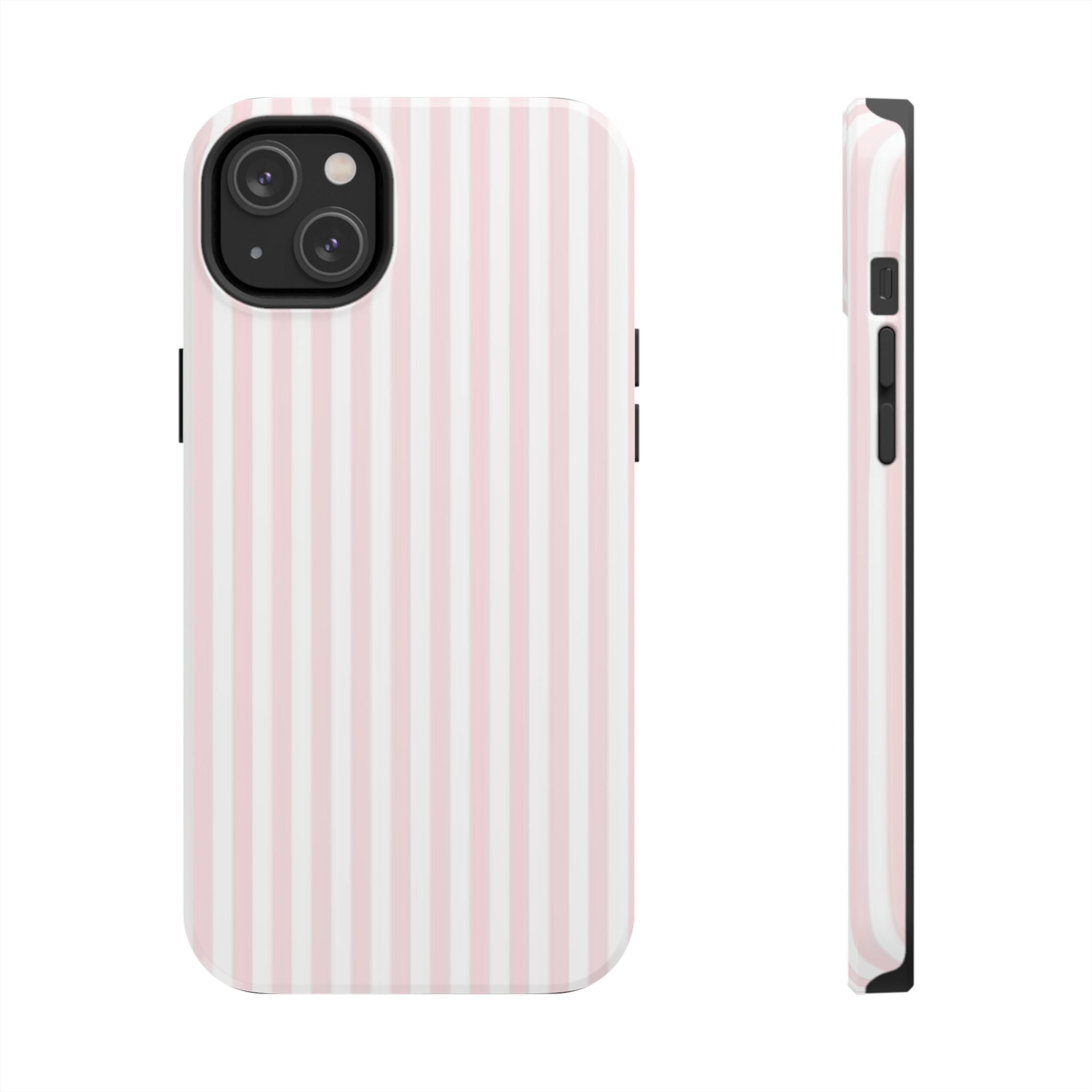 Pink/White Striped Phone Cases