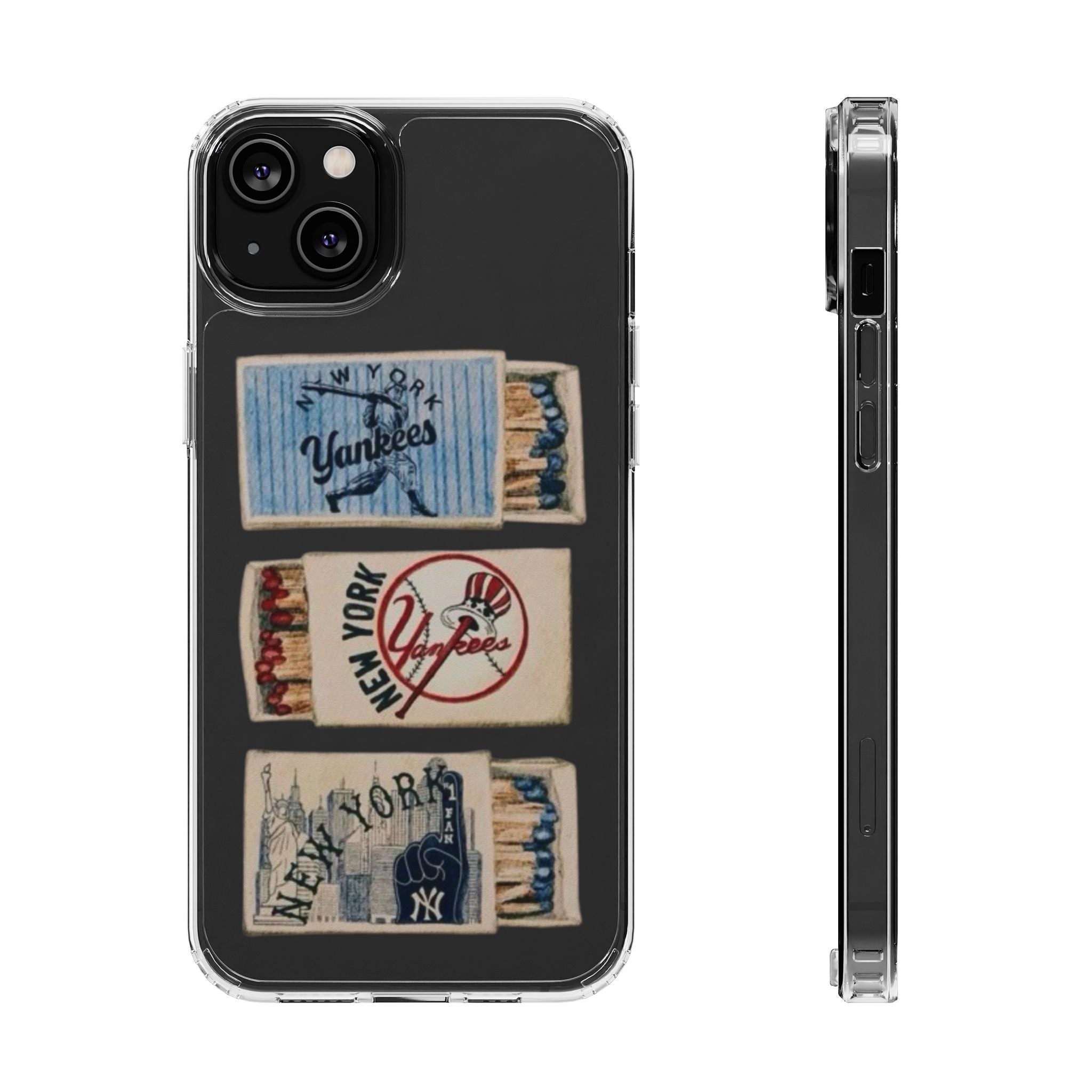 Vintage New York Yankees Patch Clear Phone Case