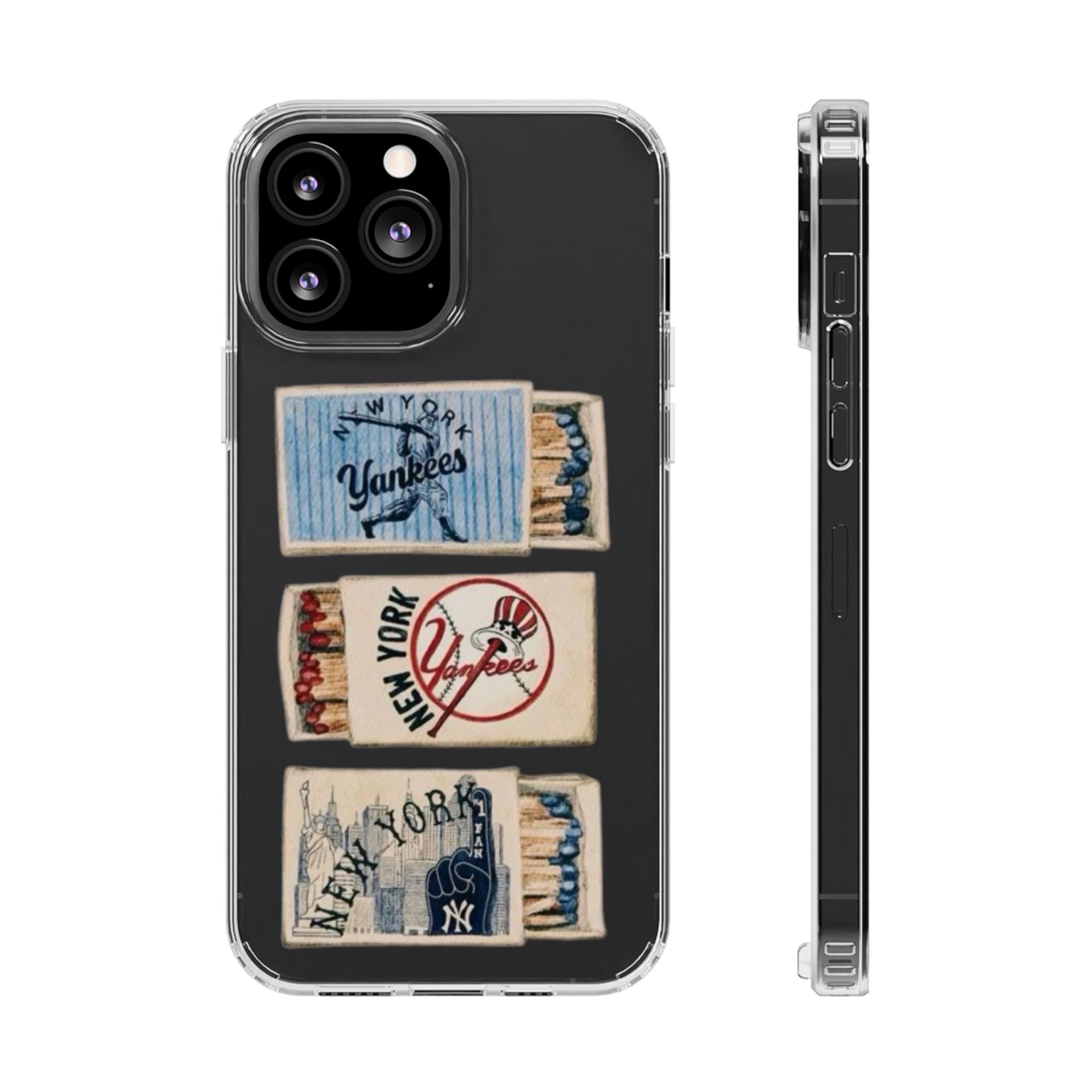 Vintage New York Yankees Patch Clear Phone Case