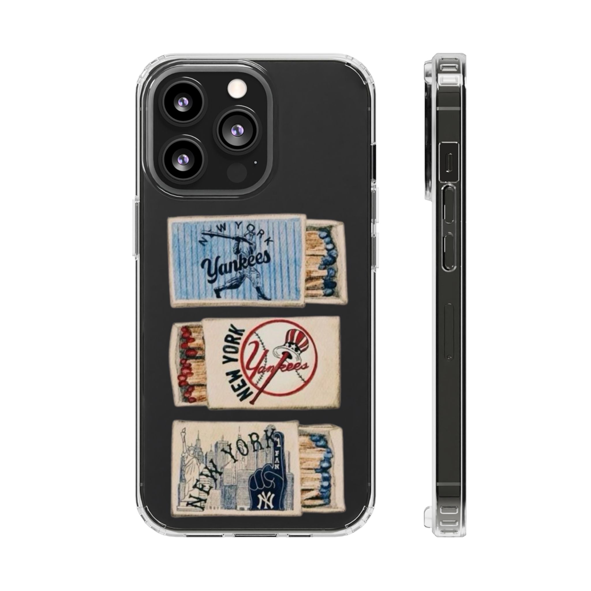 Vintage New York Yankees Patch Clear Phone Case