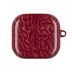 Red Leopard Print Airpod Case