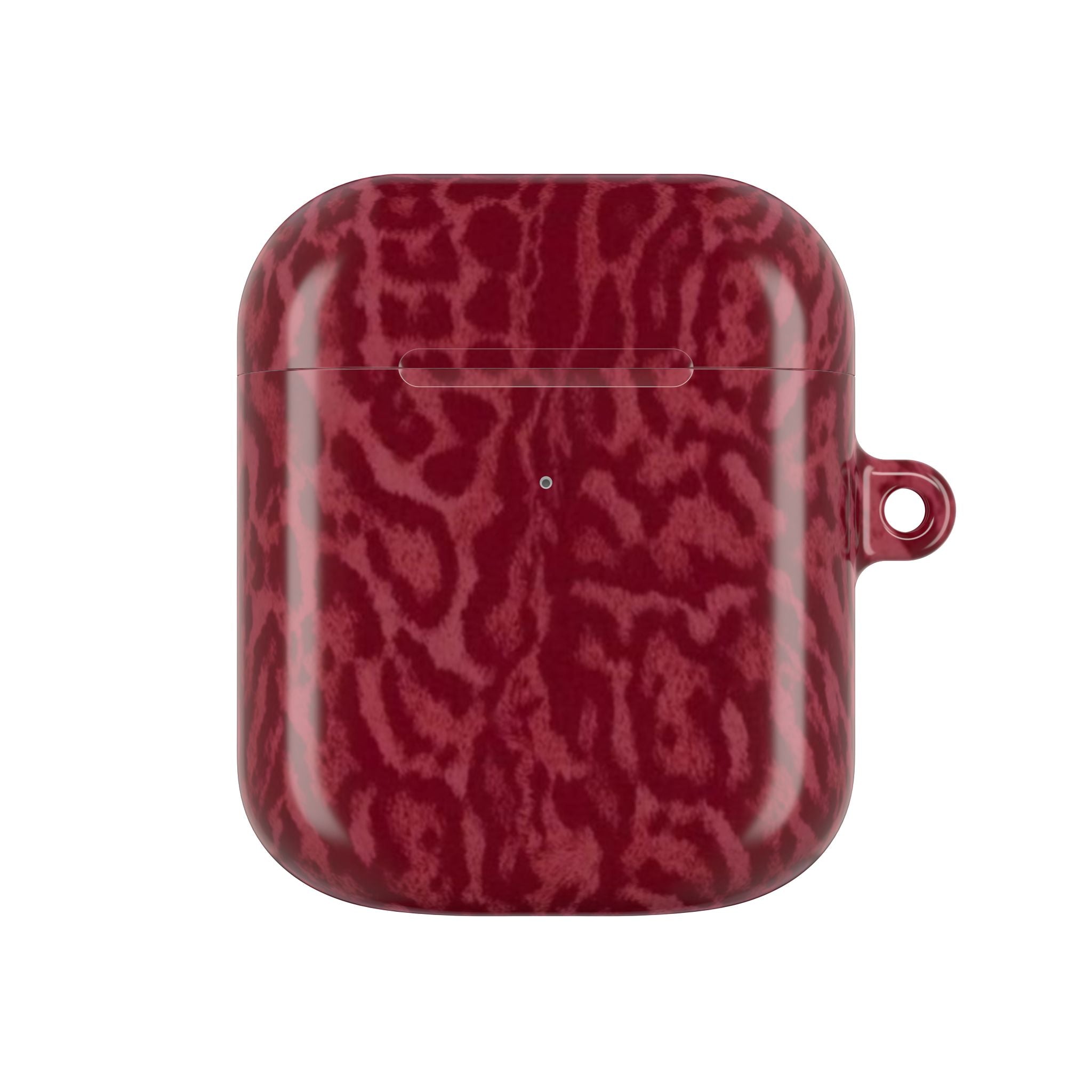 Red Leopard Print Airpod Case