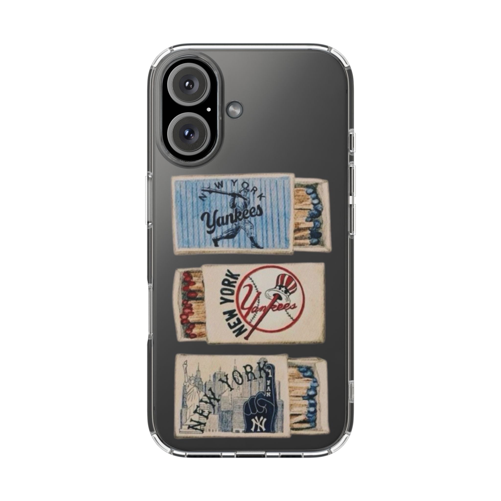 Vintage New York Yankees Patch Clear Phone Case