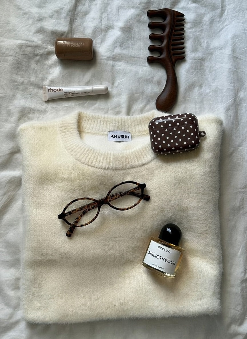 Polka Dot AirPod Case - Brown/White