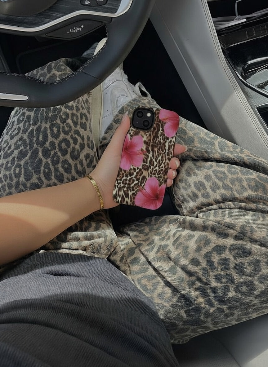 Leopard Hibiscus Phone Case