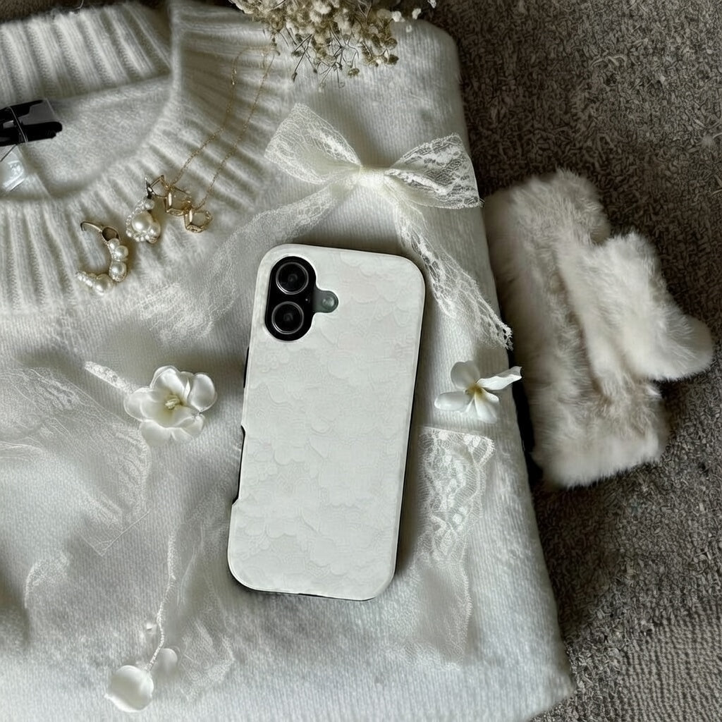 White Lace Phone Case