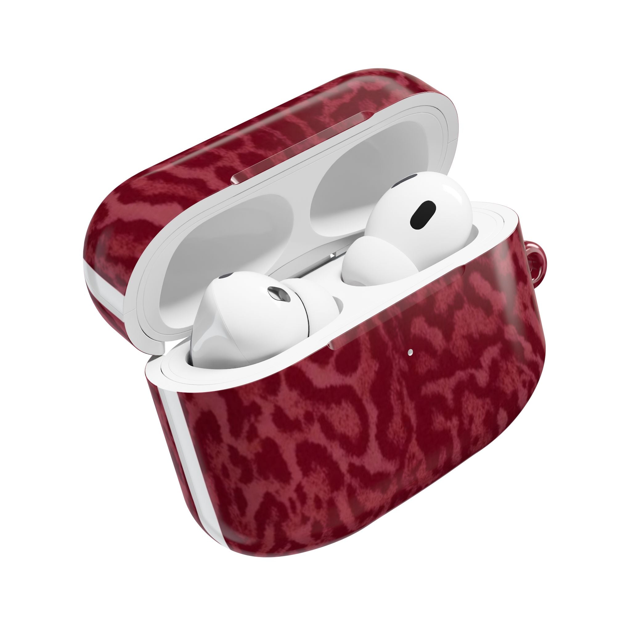 Red Leopard Print Airpod Case