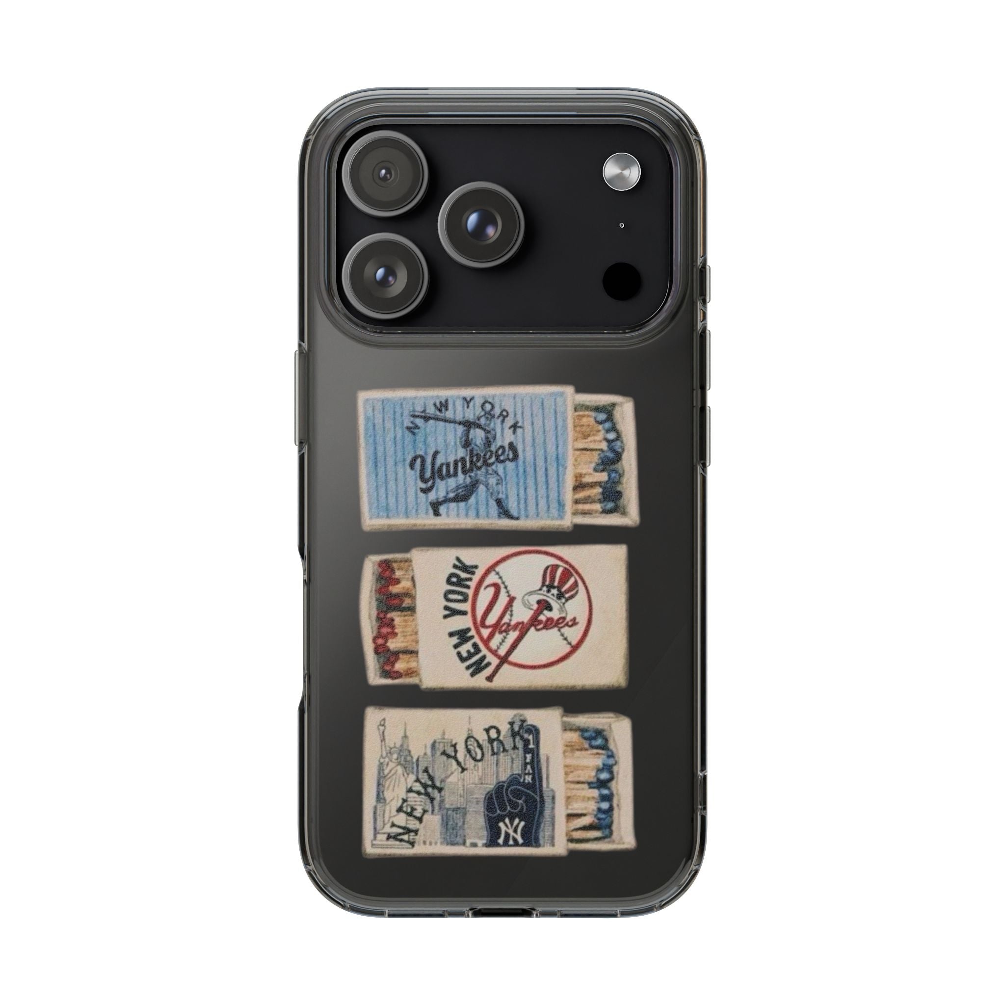 Vintage New York Yankees Patch Clear Phone Case