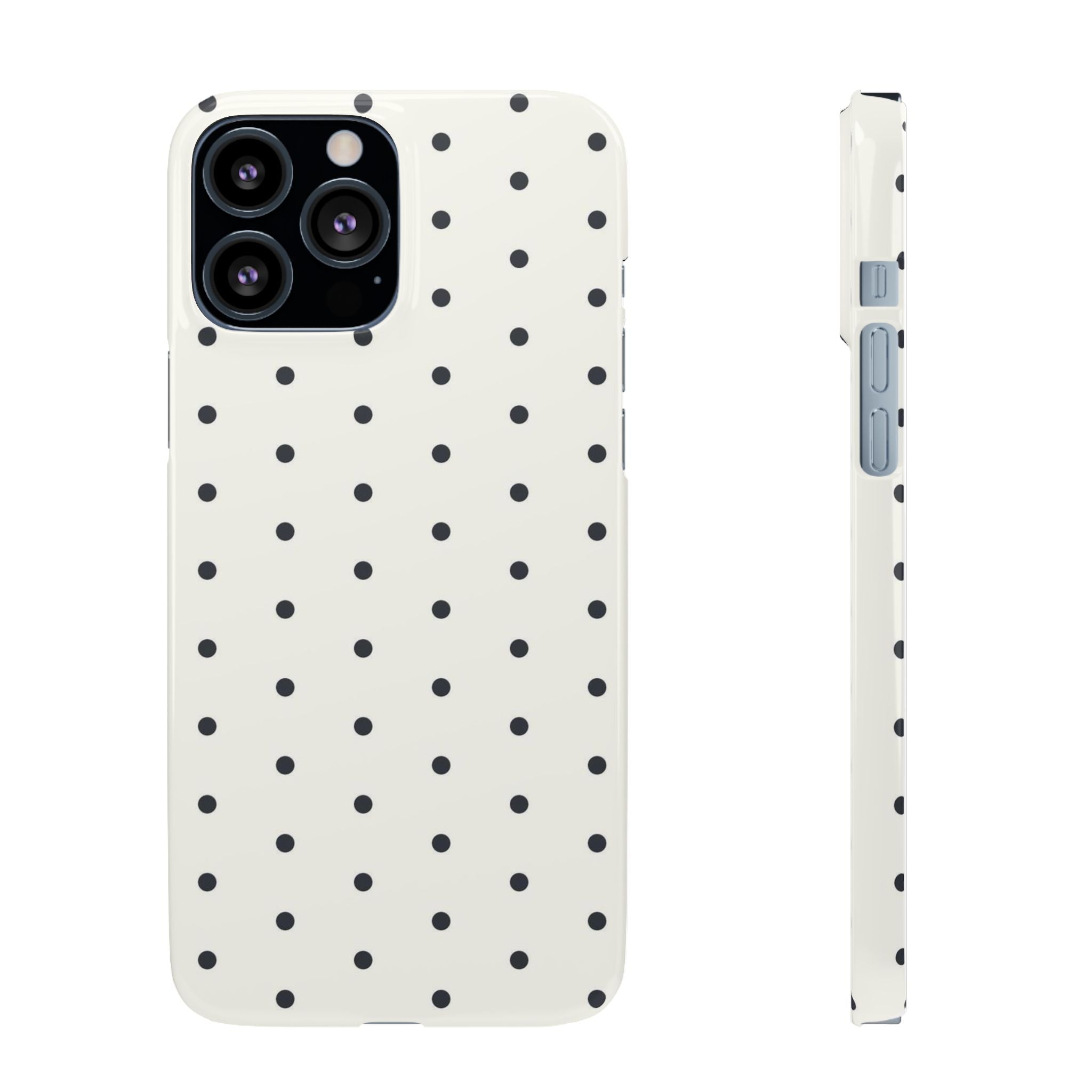 Polka Dot Phone Case - Black/White