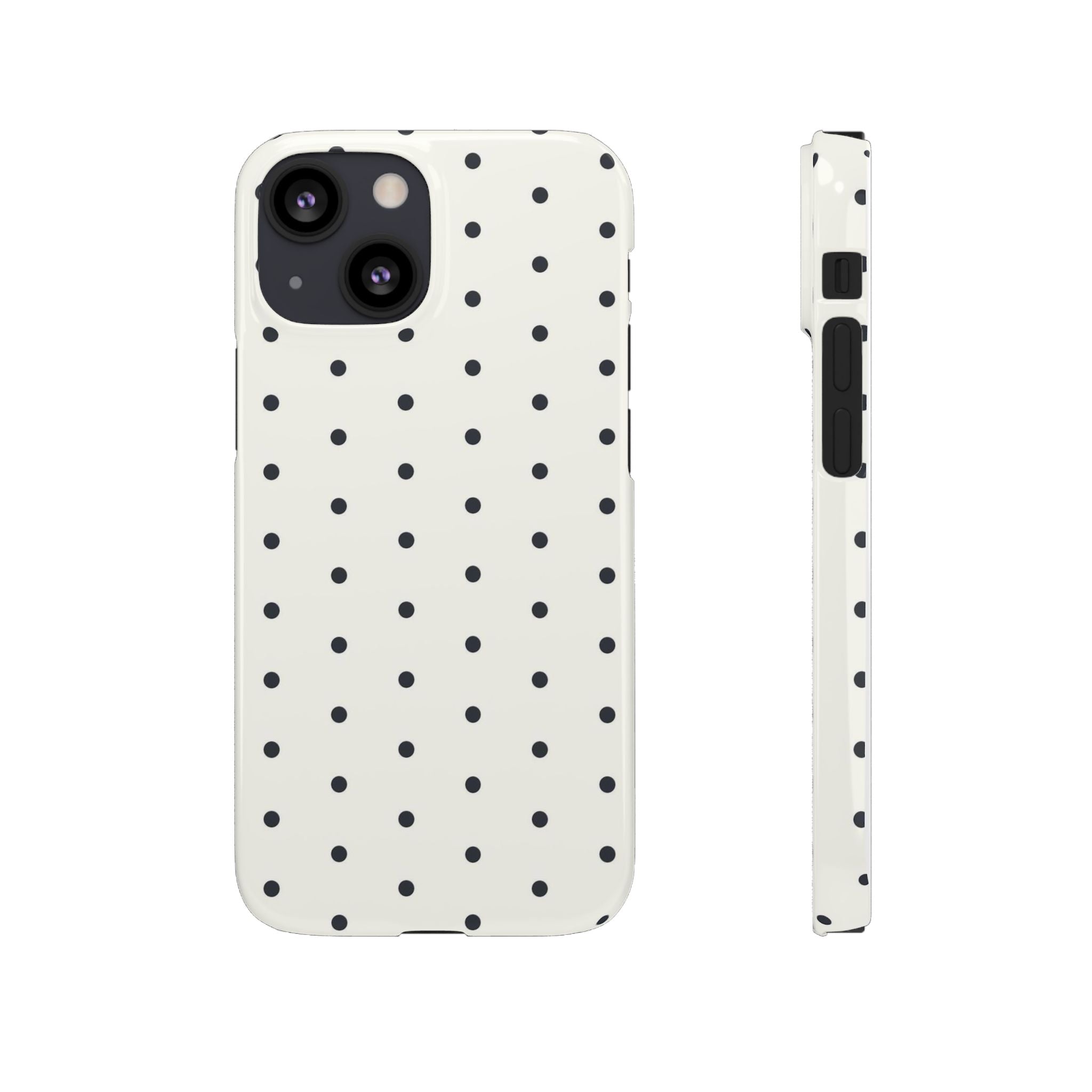 Polka Dot Phone Case - Black/White