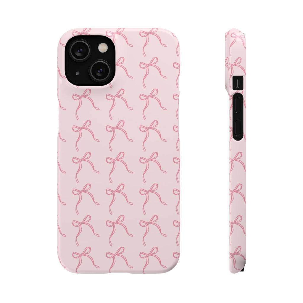 Pink Bow Pattern Phone Case