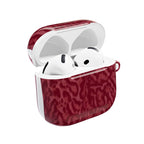 Red Leopard Print Airpod Case