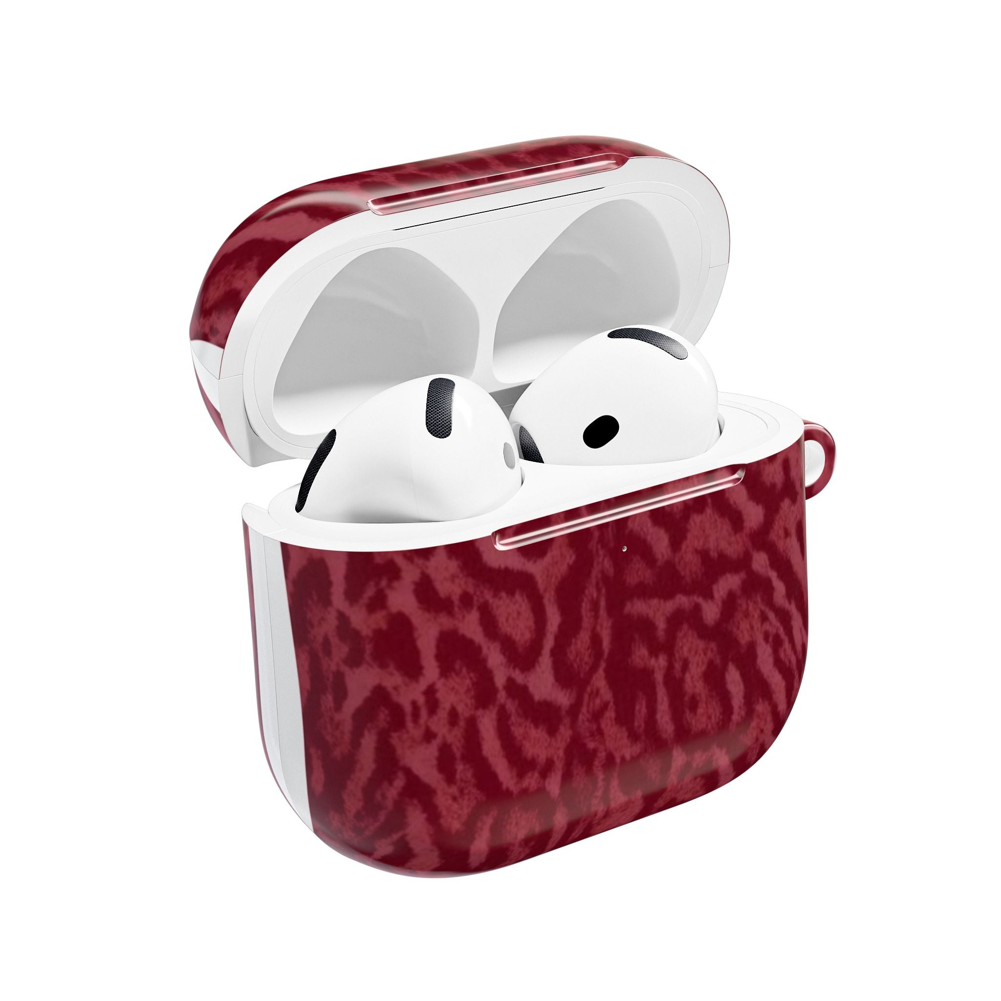 Red Leopard Print Airpod Case
