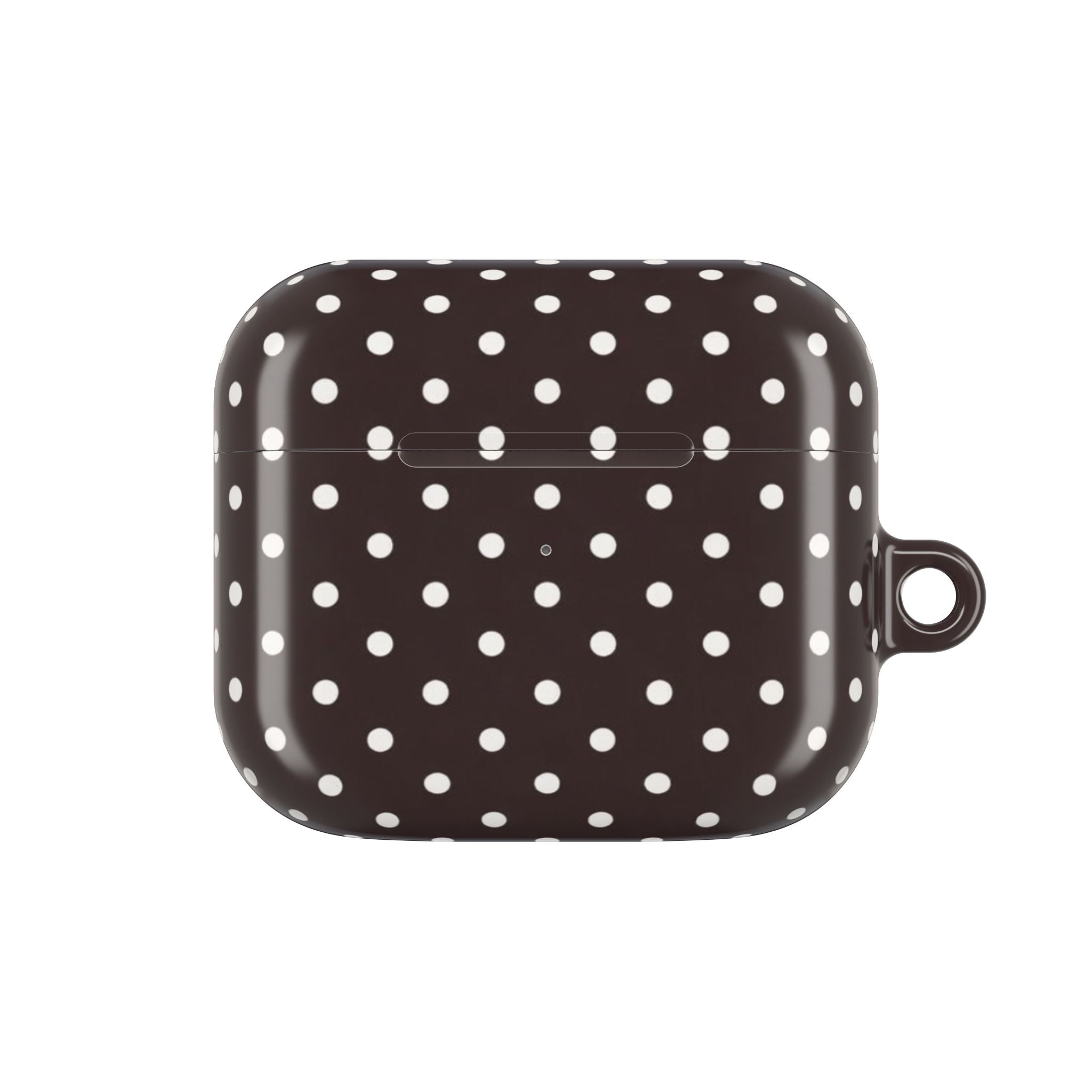 Polka Dot AirPod Case - Brown/White