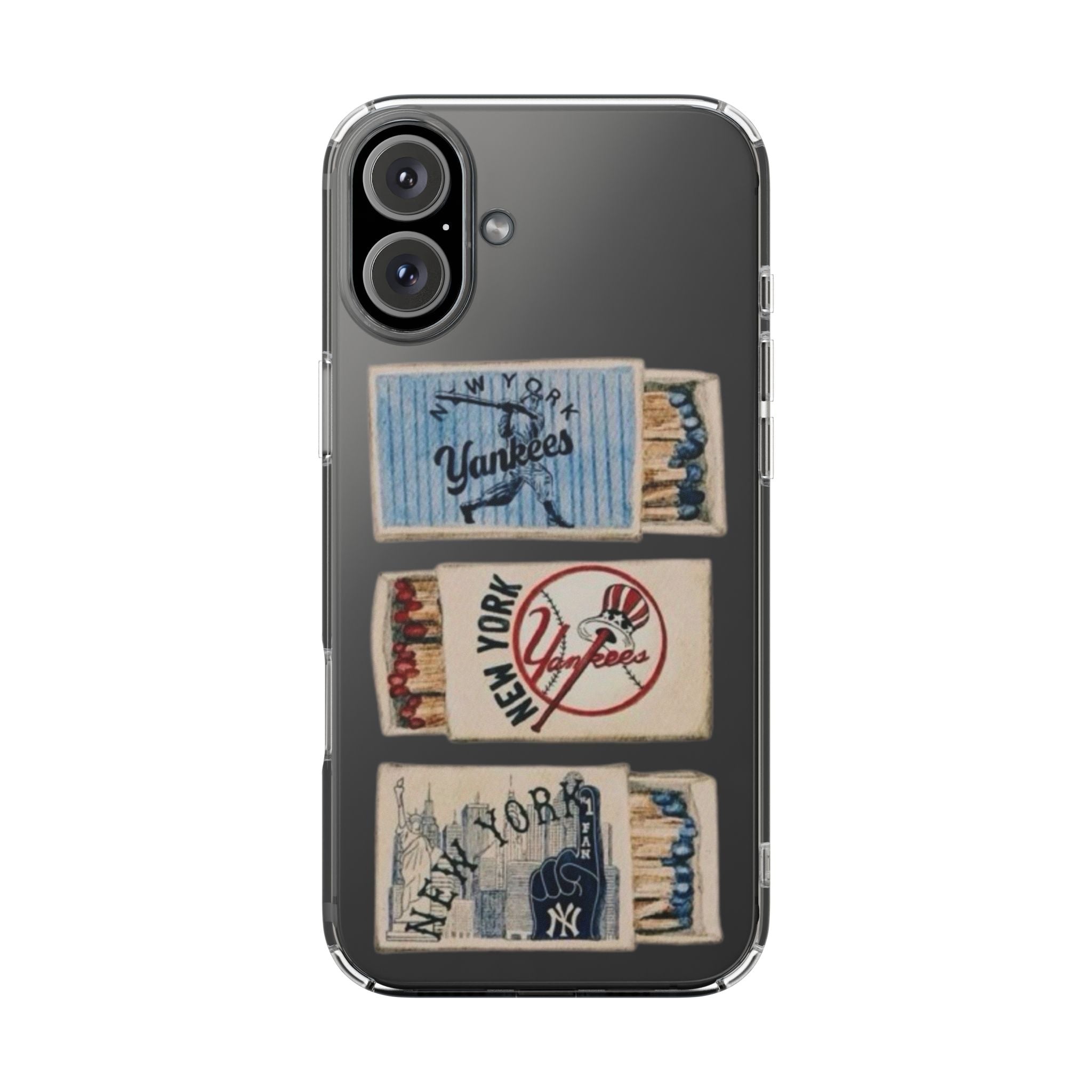 Vintage New York Yankees Patch Clear Phone Case