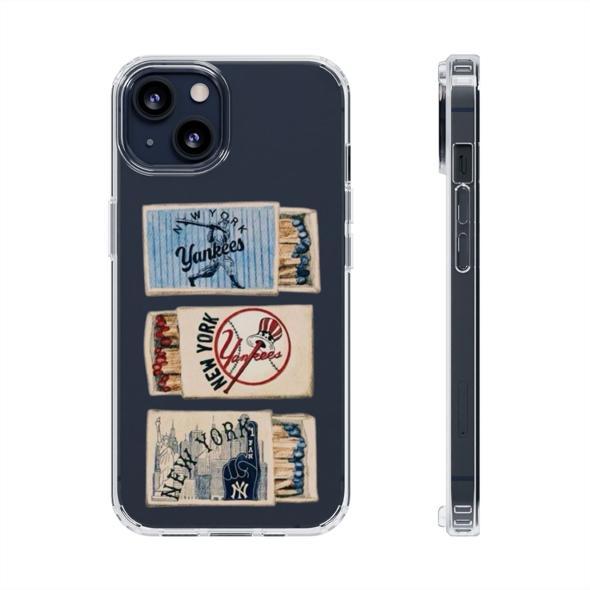 Vintage New York Yankees Patch Clear Phone Case