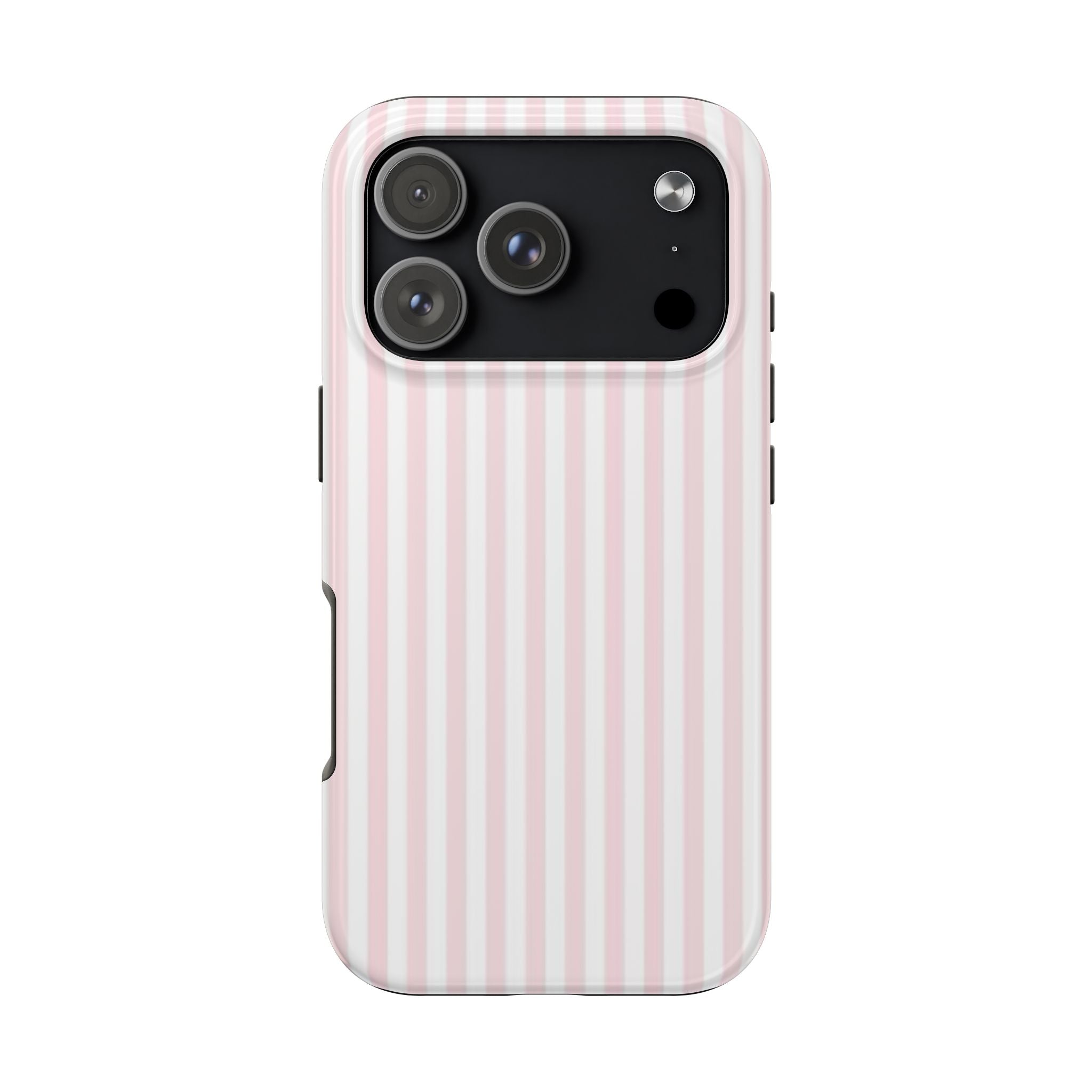 Pink/White Striped Phone Cases