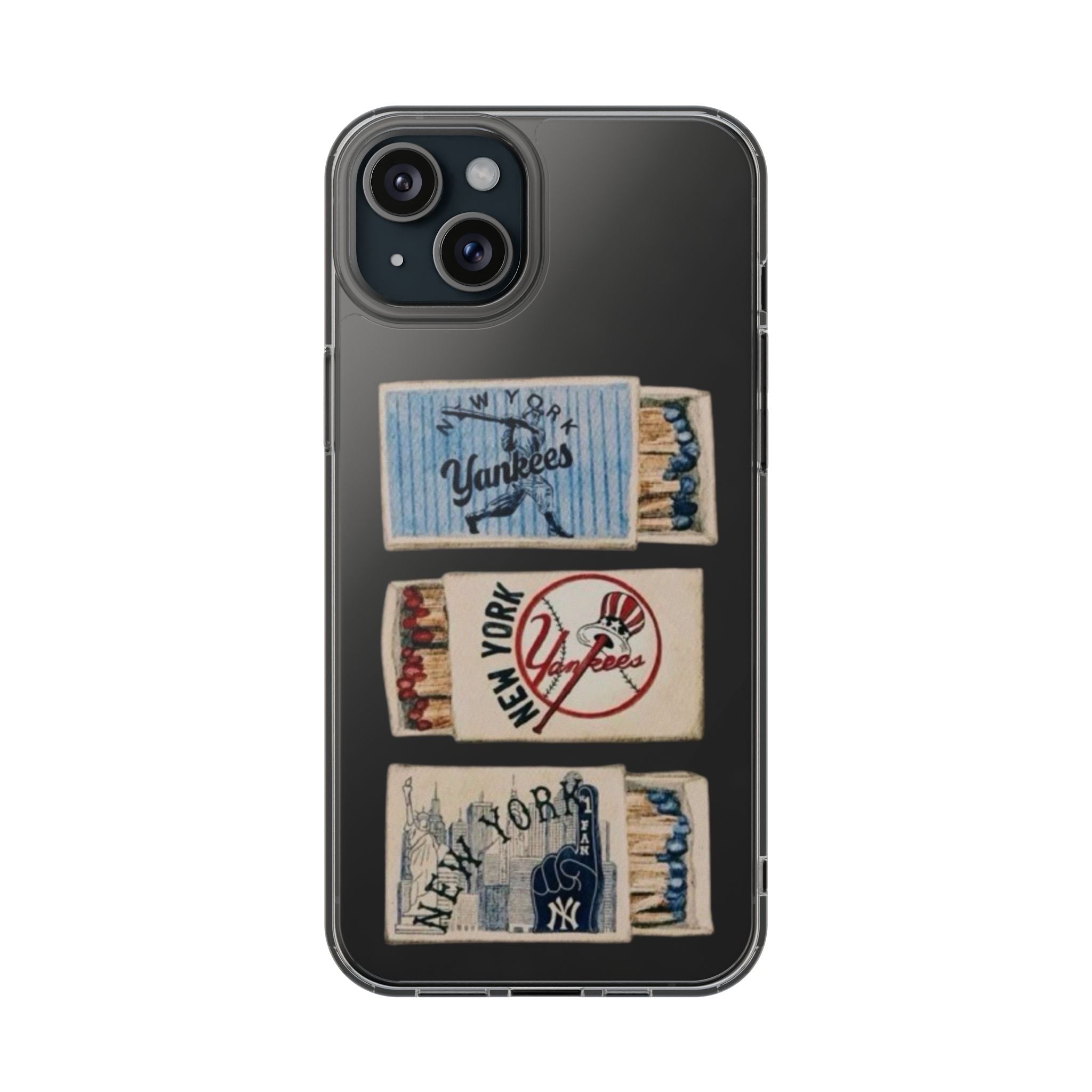 Vintage New York Yankees Patch Clear Phone Case