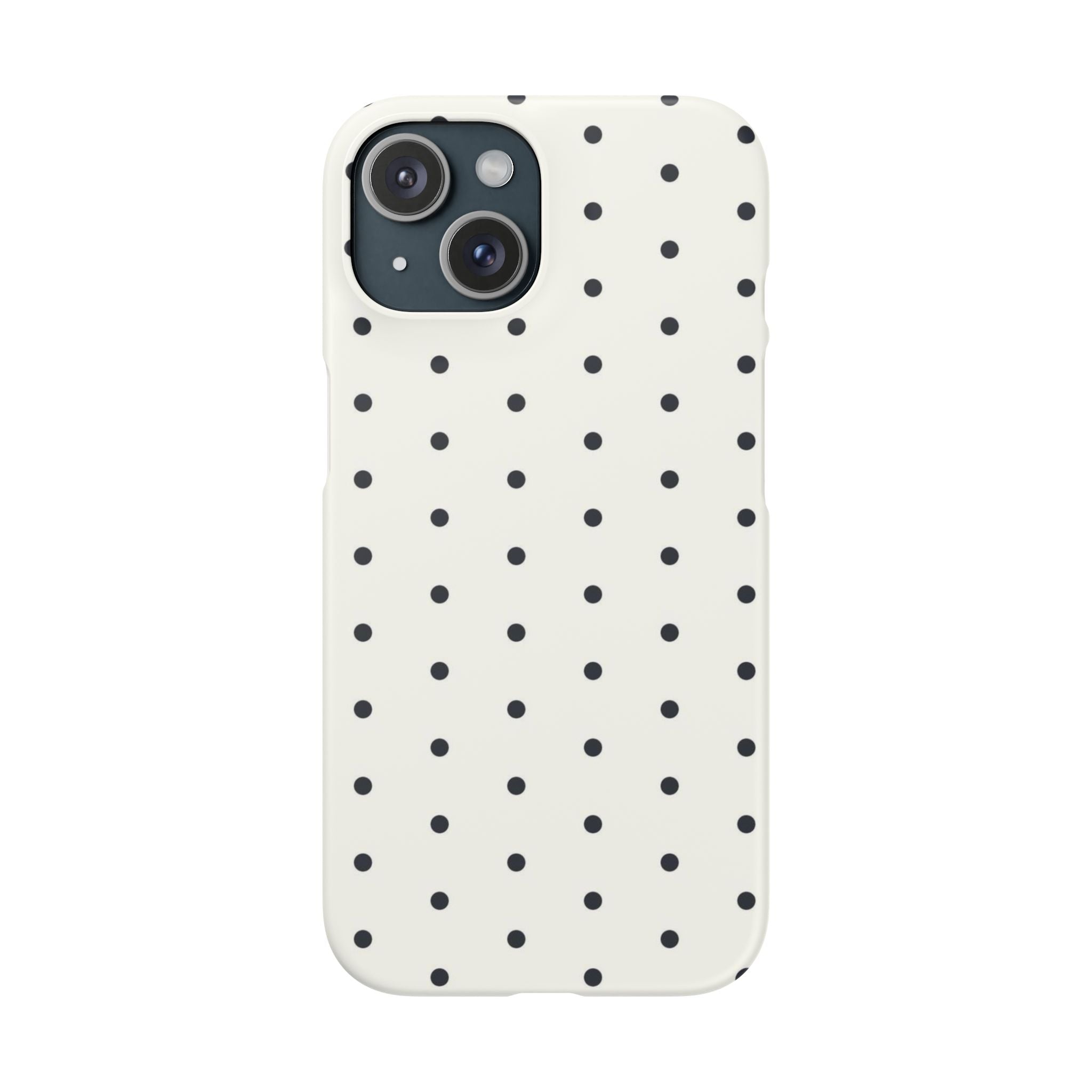 Polka Dot Phone Case - Black/White