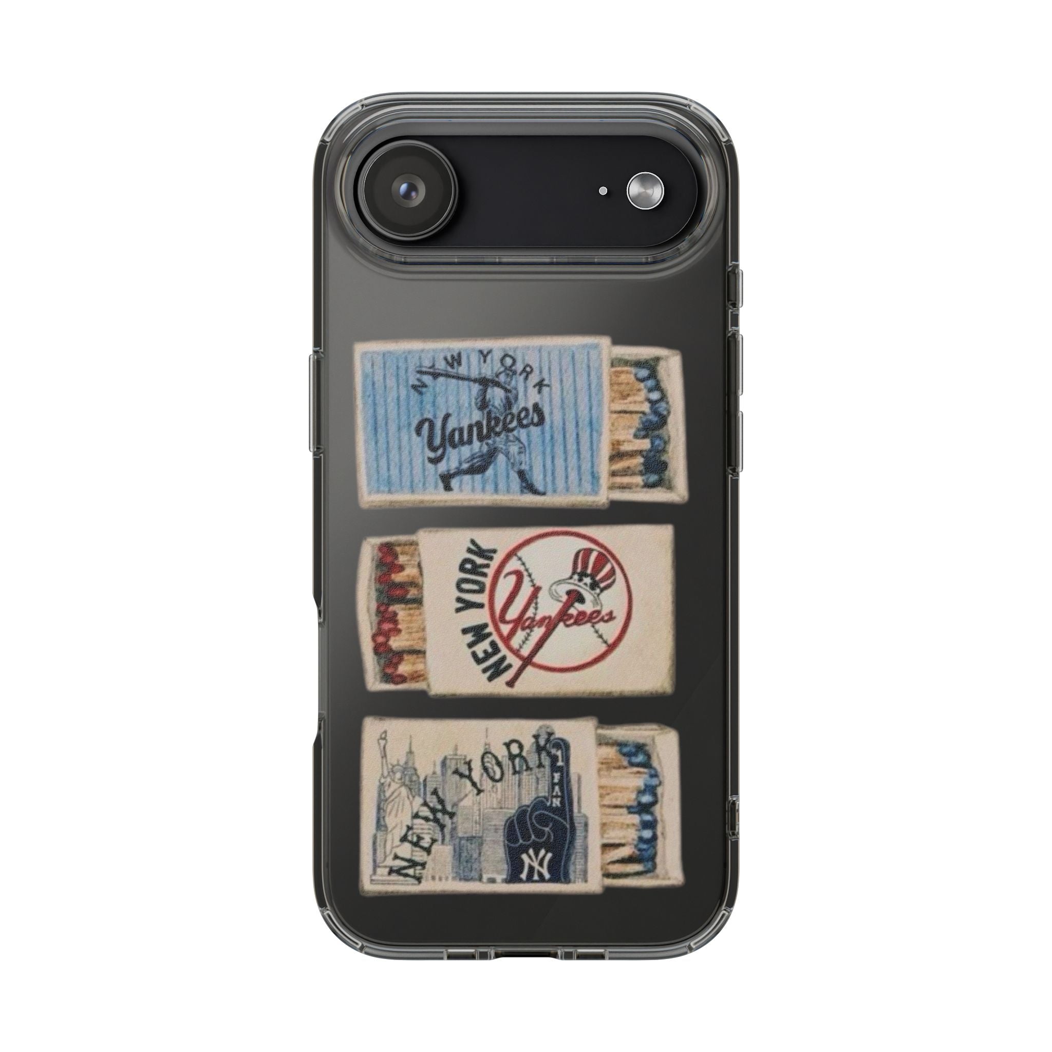 Vintage New York Yankees Patch Clear Phone Case