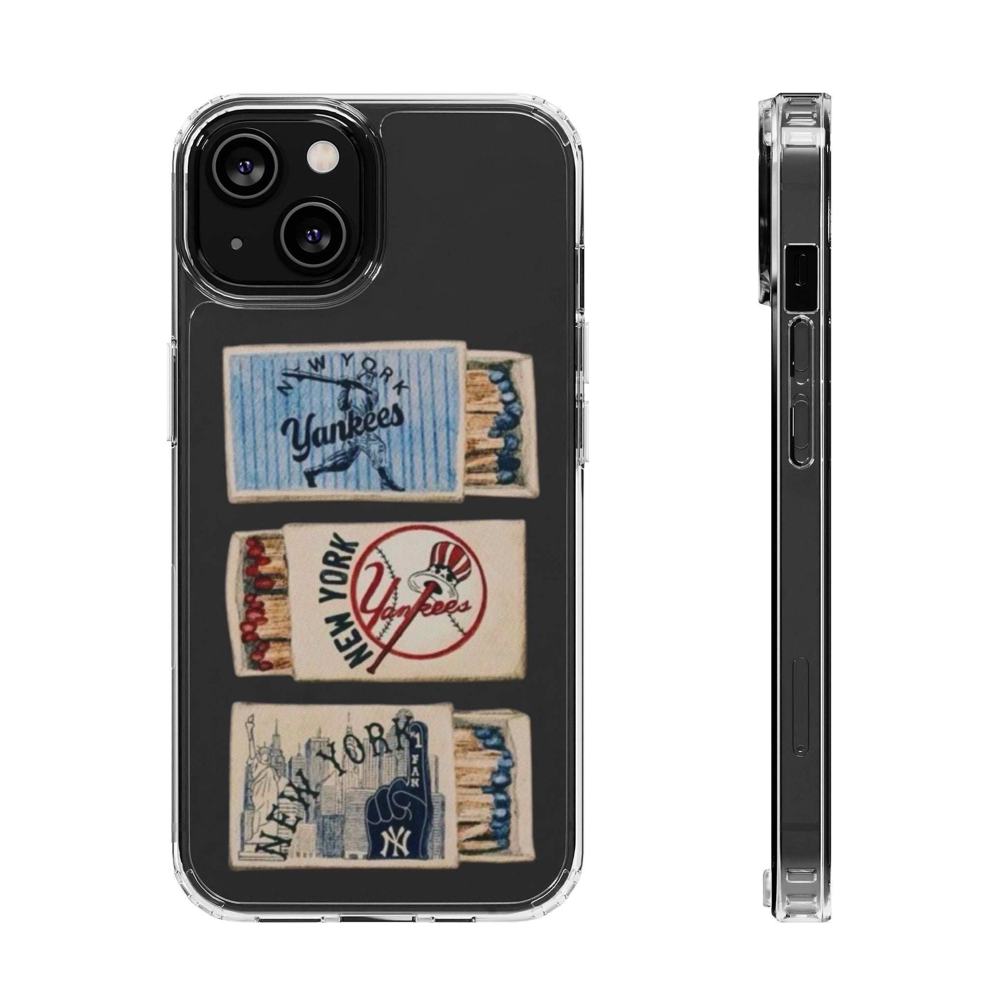 Vintage New York Yankees Patch Clear Phone Case