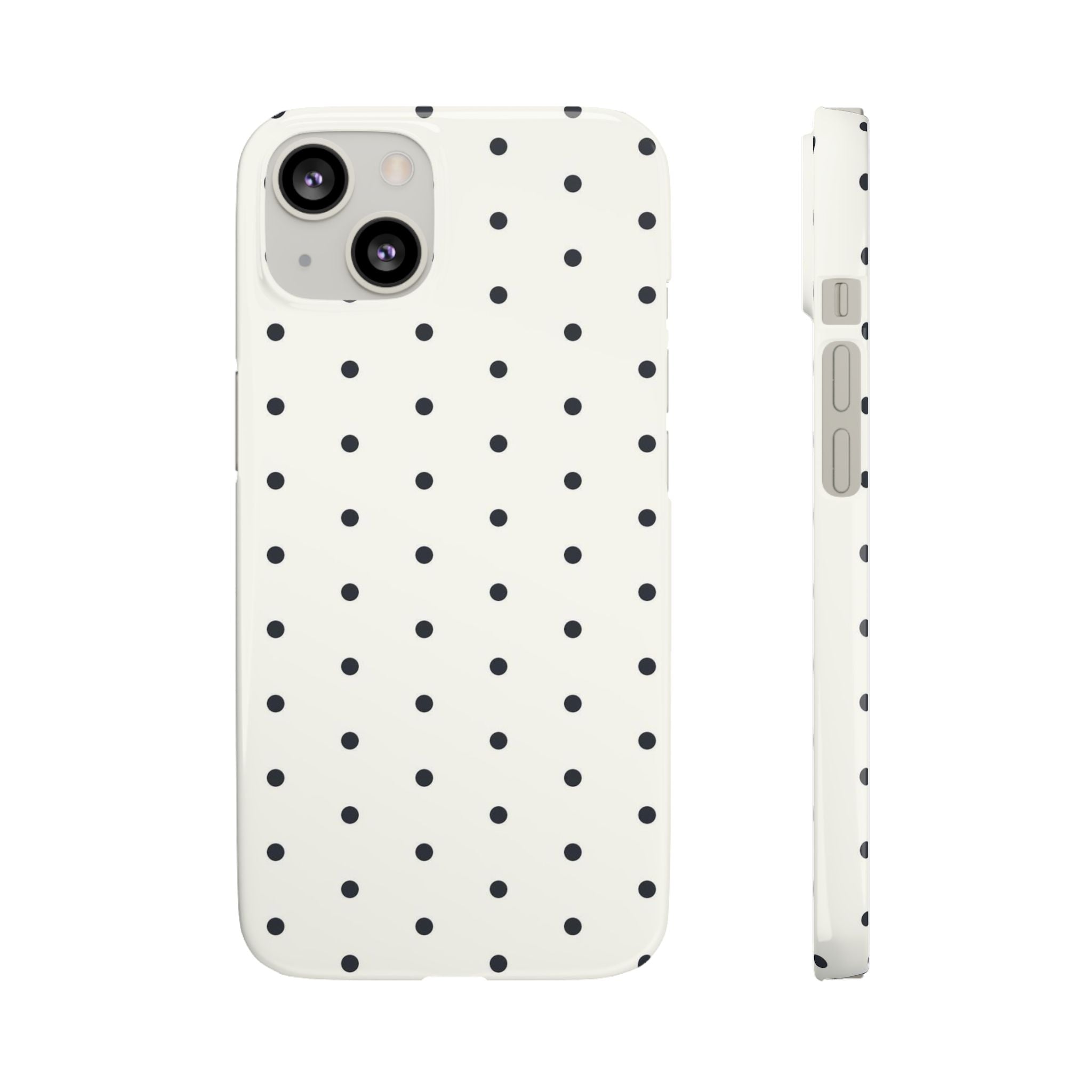 Polka Dot Phone Case - Black/White